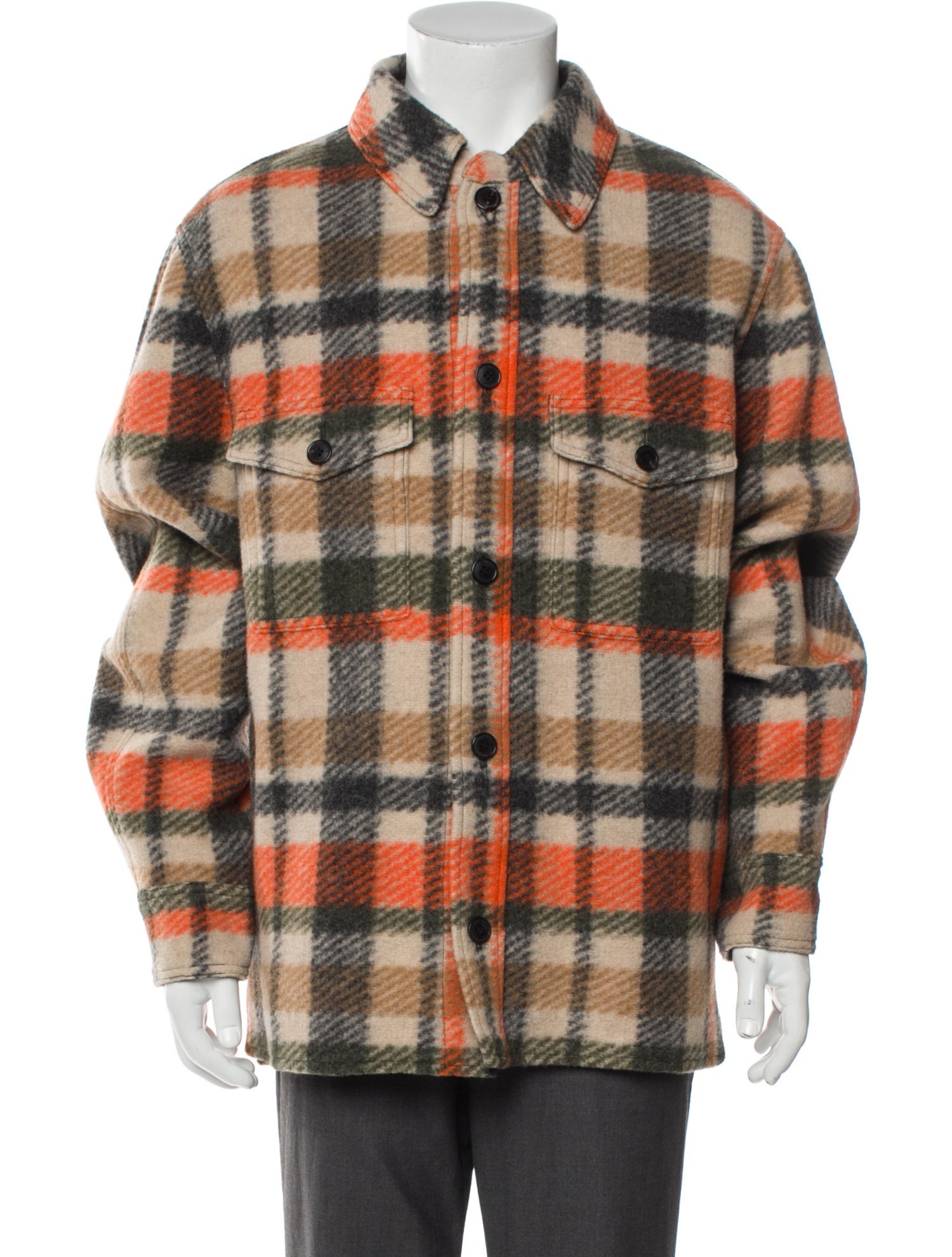 Isabel Marant Plaid Print Trucker Jacket