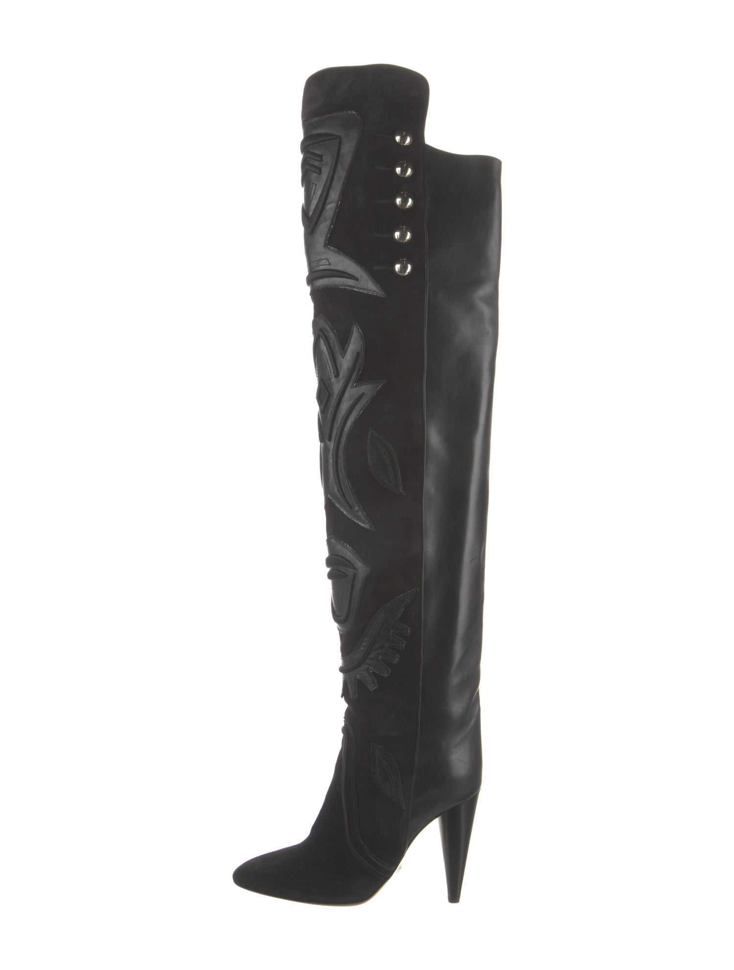Isabel Marant Leather Studded Accents Boots