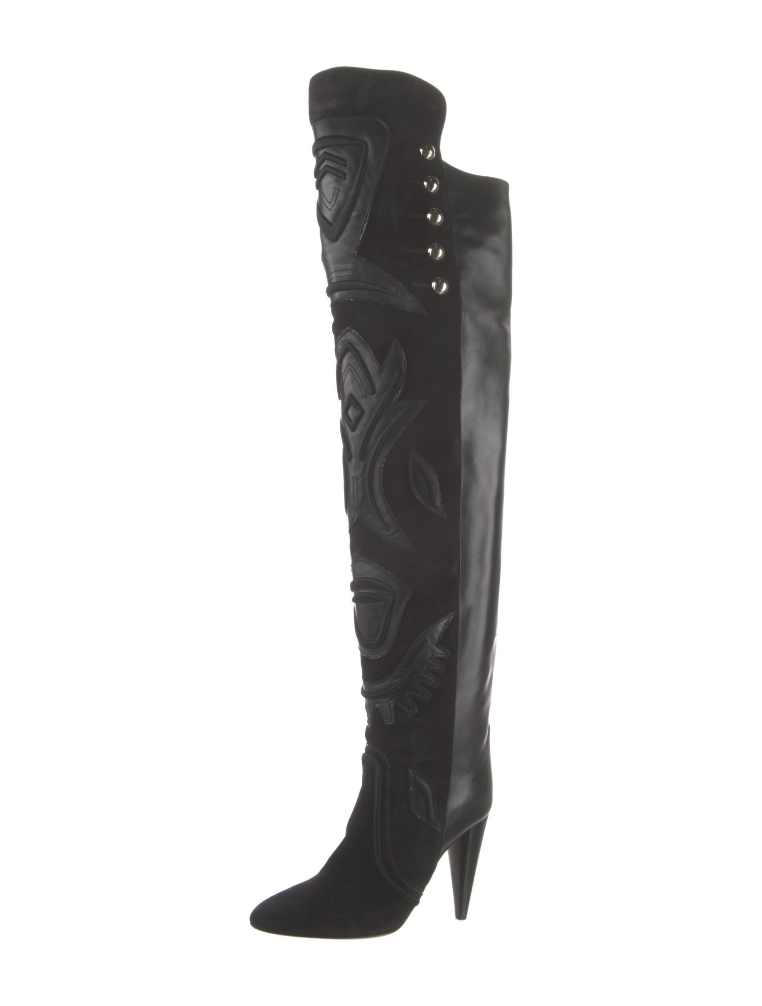 Isabel Marant Leather Studded Accents Boots
