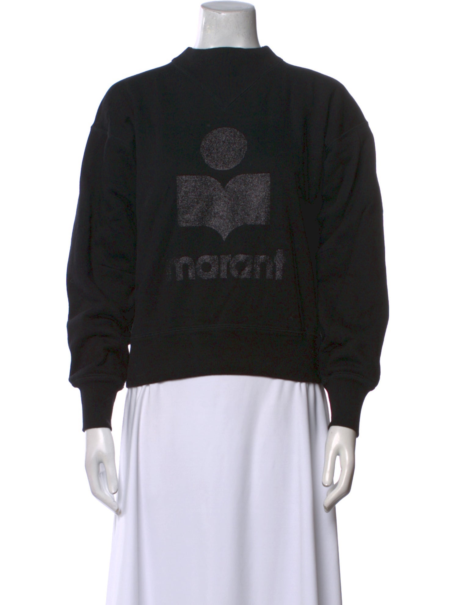 Isabel Marant Graphic Print Mock Neck Sweatshirt