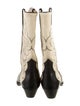 Isabel Marant Leather Colorblock Pattern Western Boots