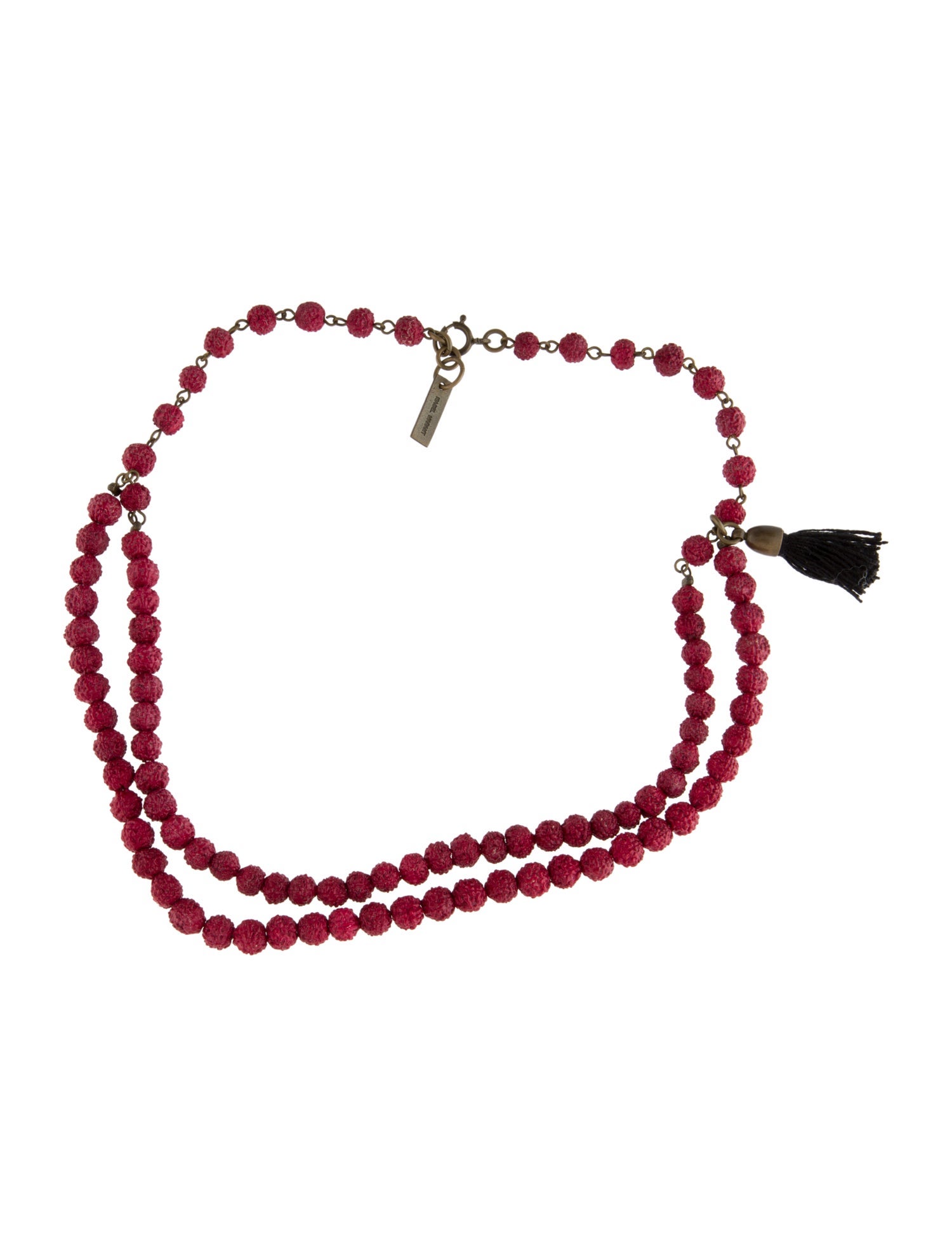 Isabel Marant Beaded Tassel Collar Necklace