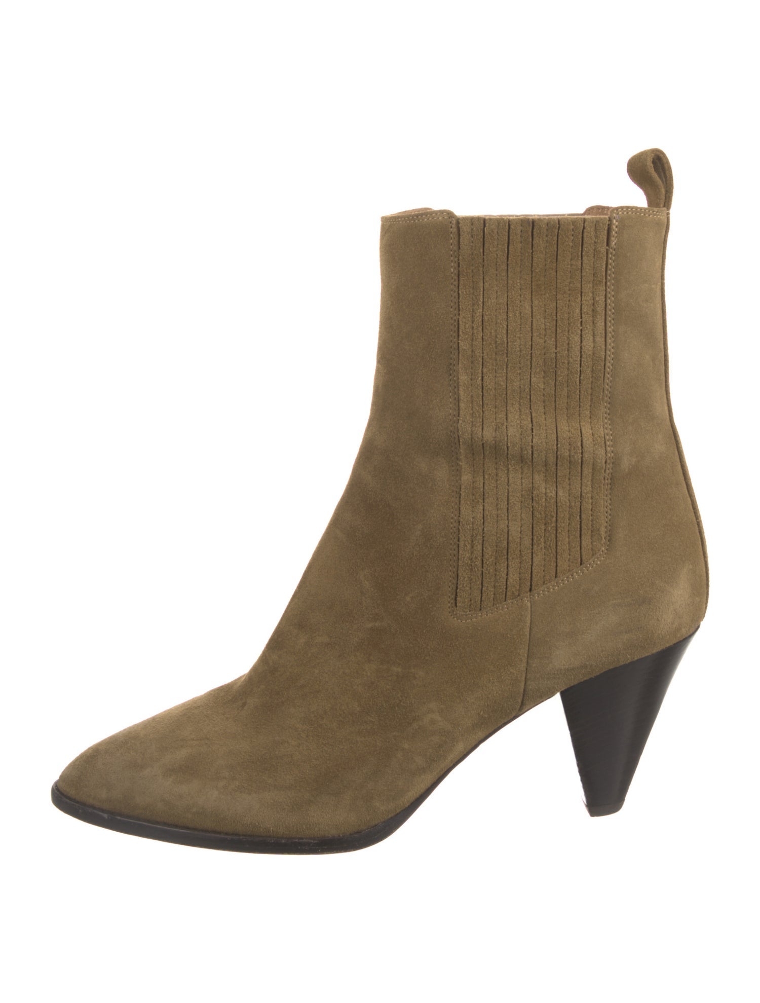 Isabel Marant Suede Colorblock Pattern Western Boots