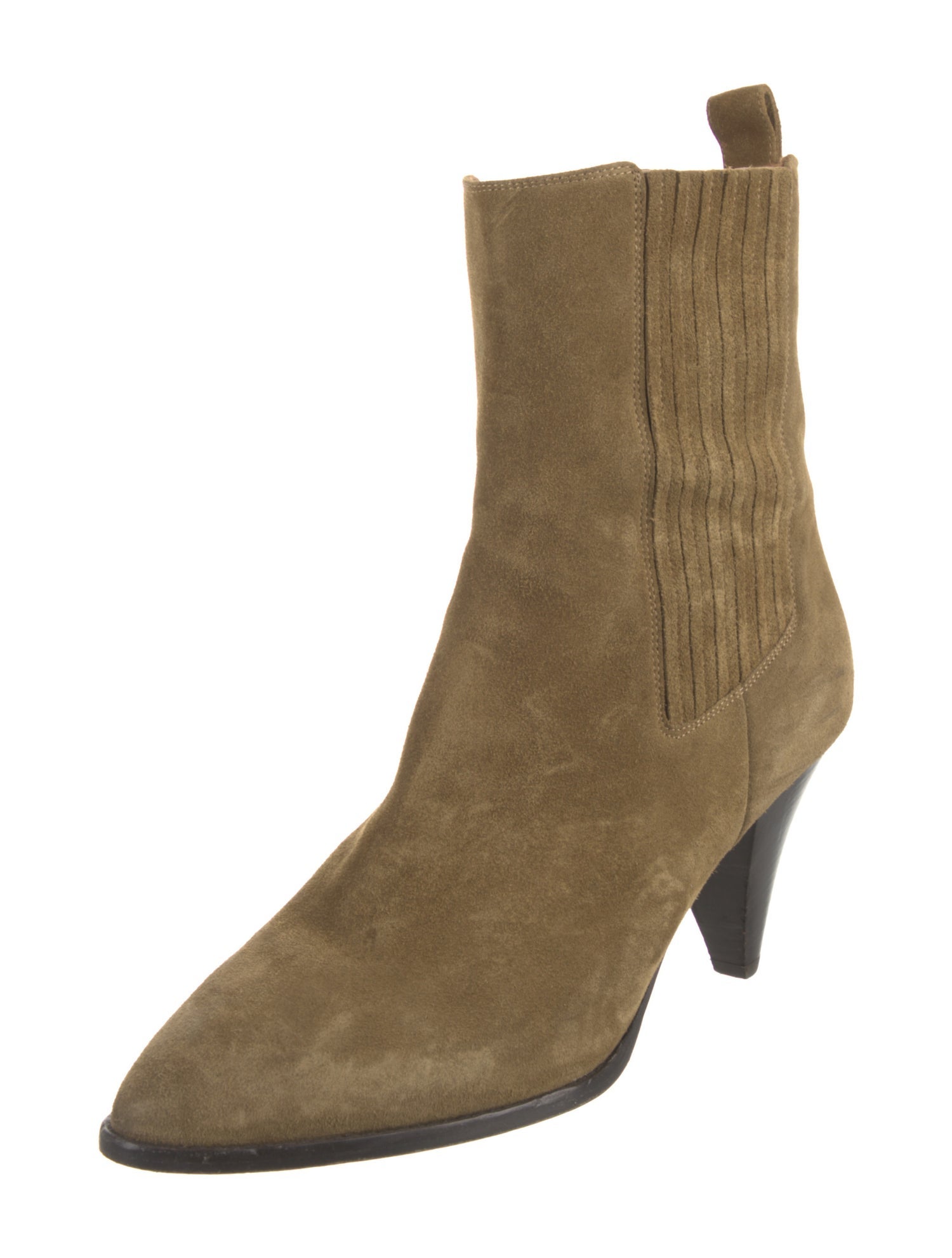 Isabel Marant Suede Colorblock Pattern Western Boots