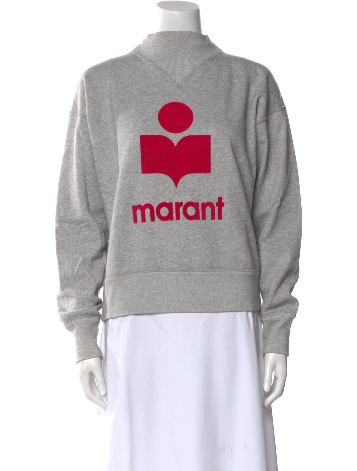 Isabel Marant Graphic Print Mock Neck Sweater