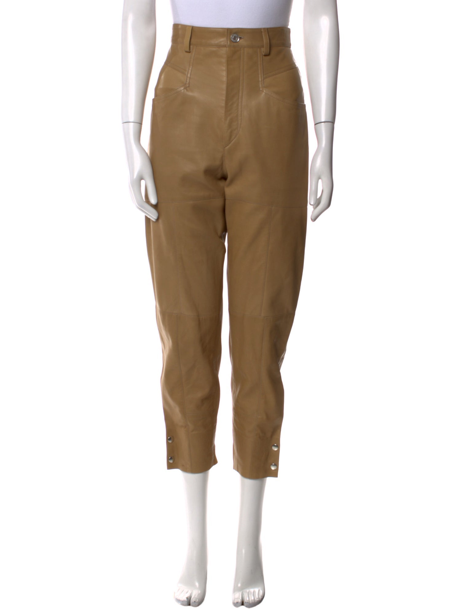 Isabel Marant Lamb Leather Skinny Leg Pants