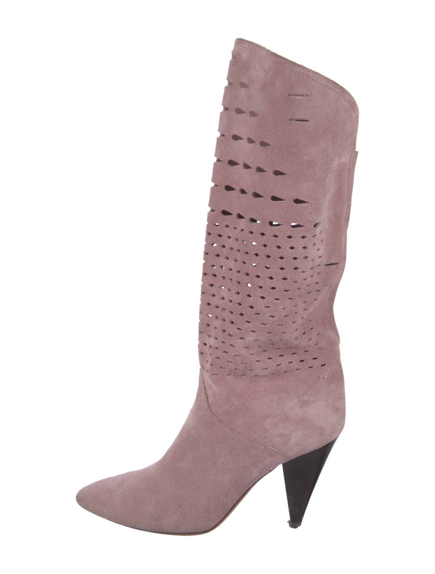 Isabel Marant Suede Cutout Accent Sock Boots