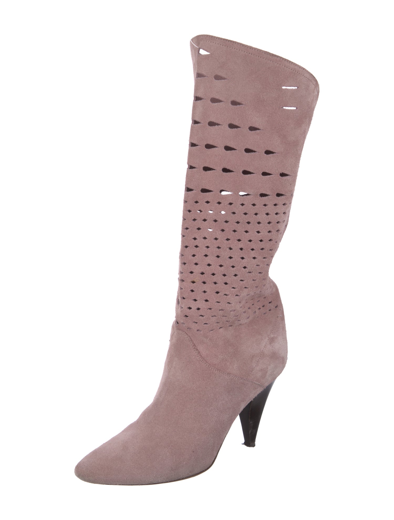 Isabel Marant Suede Cutout Accent Sock Boots