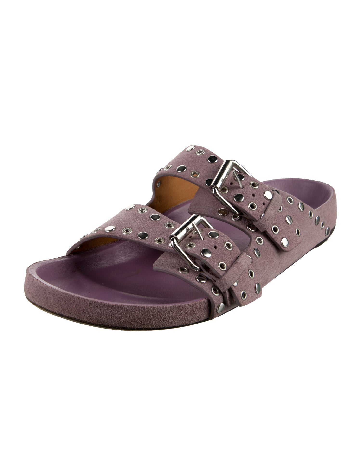 Isabel Marant Suede Studded Accents Slides