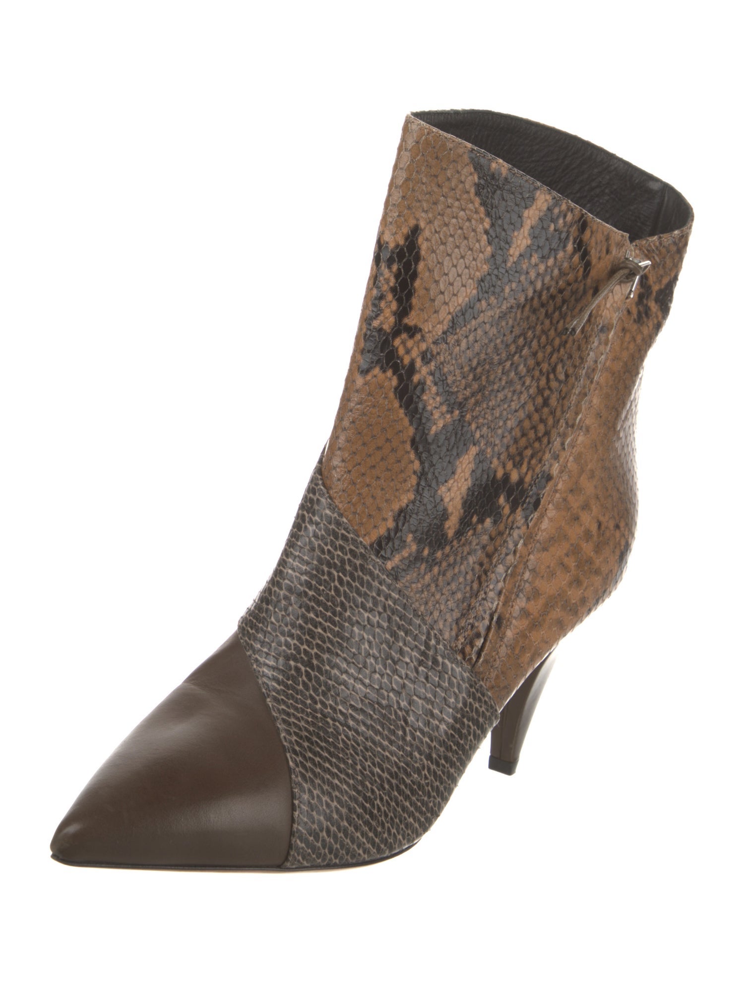 Isabel Marant Embossed Leather Animal Print Boots