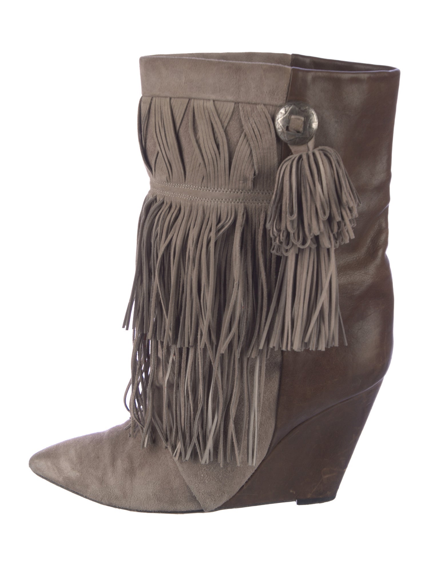 Isabel Marant Suede Tassel Accents Boots