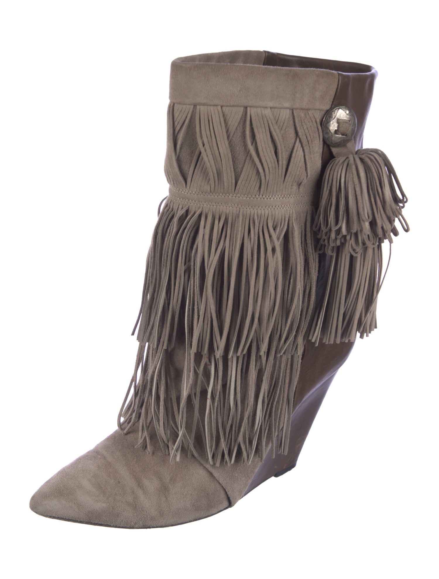 Isabel Marant Suede Tassel Accents Boots
