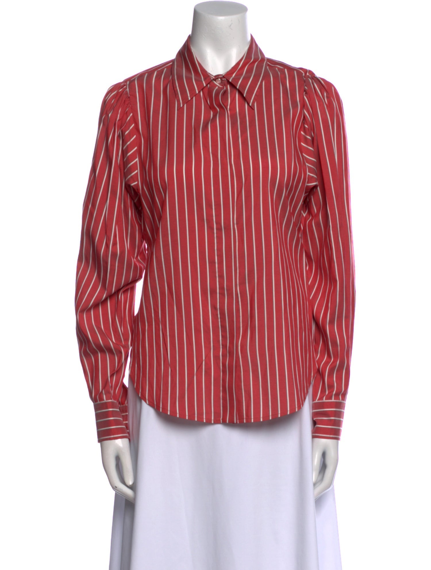 Isabel Marant Silk Striped Button-Up Top