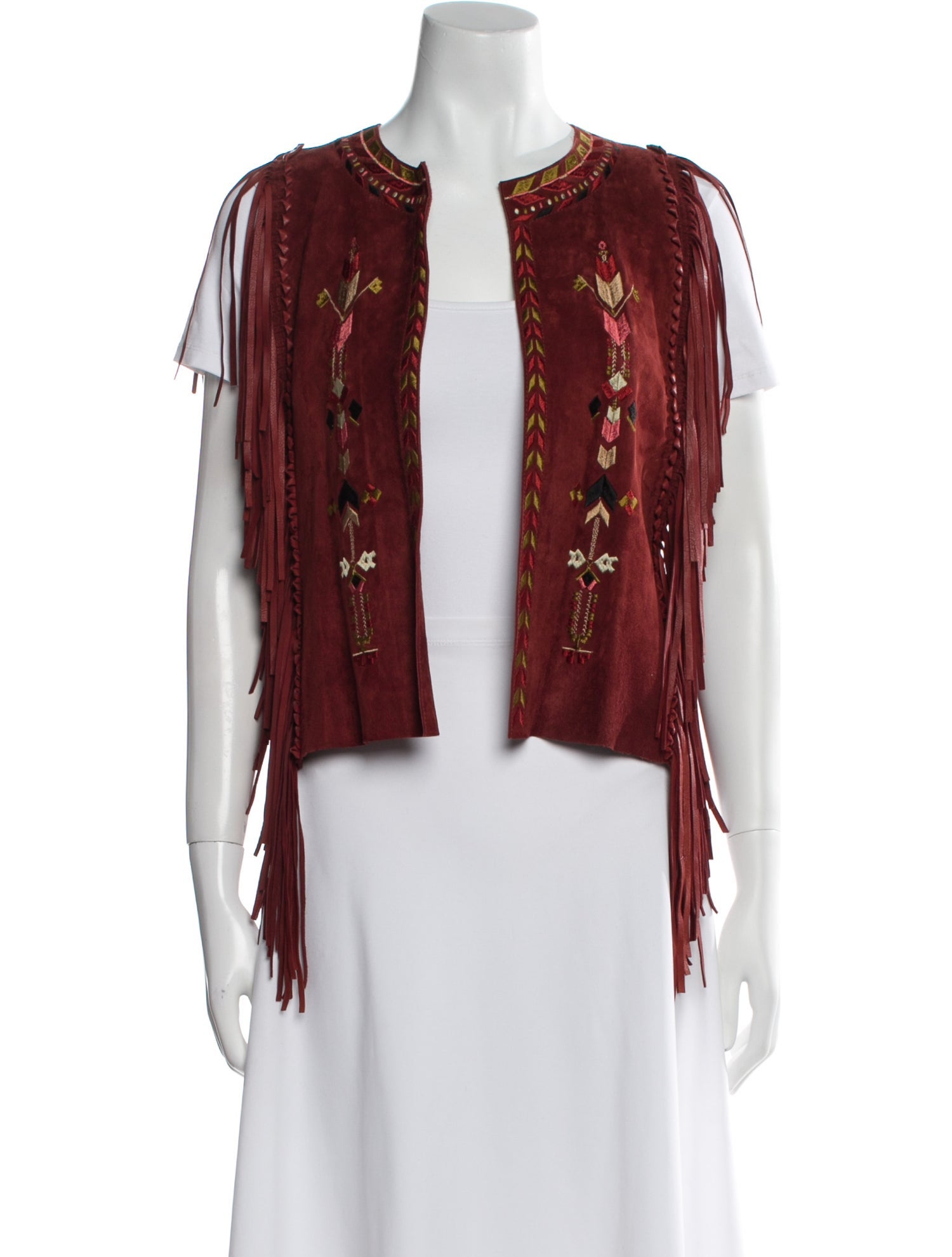 Isabel Marant Leather Striped Vest