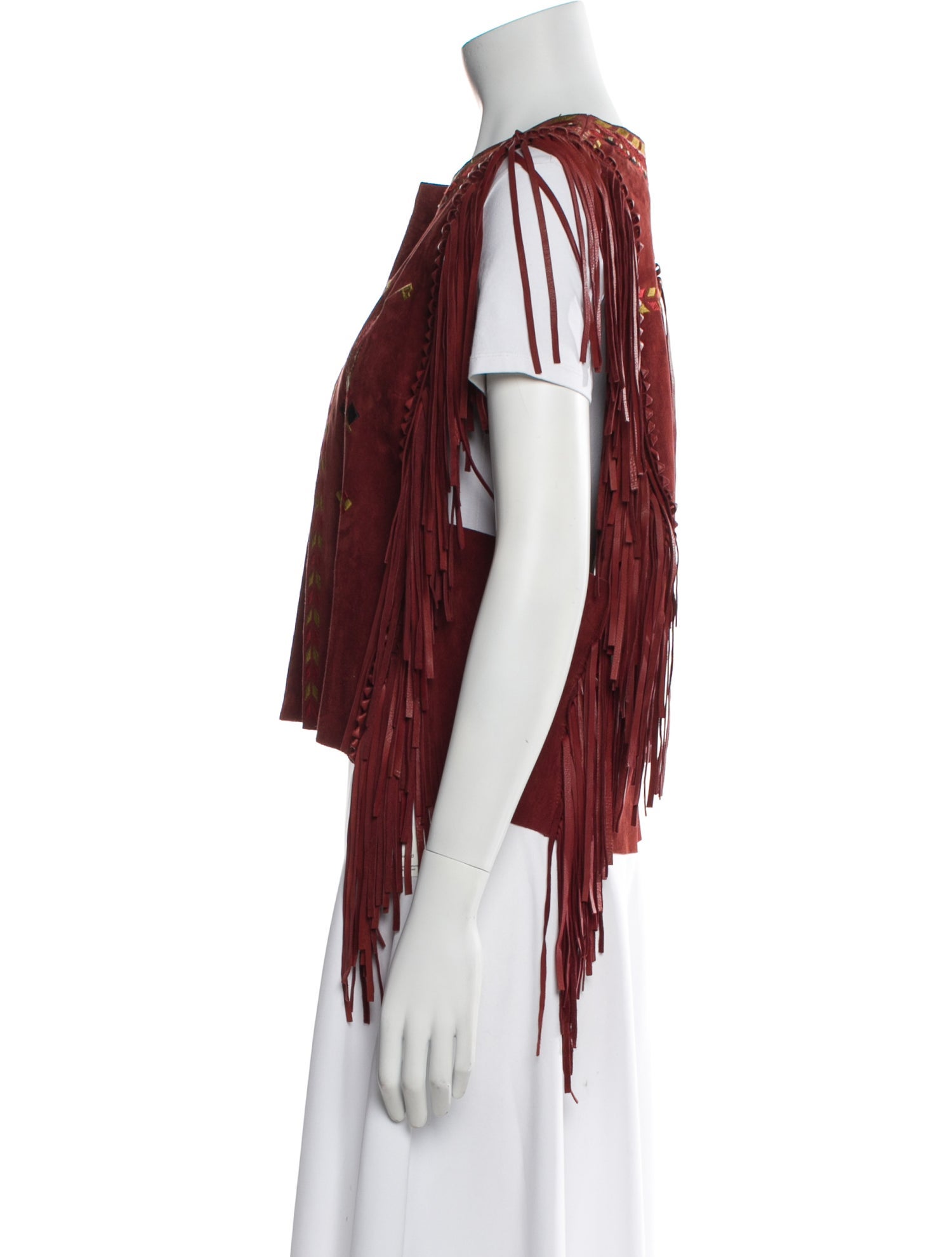 Isabel Marant Leather Striped Vest