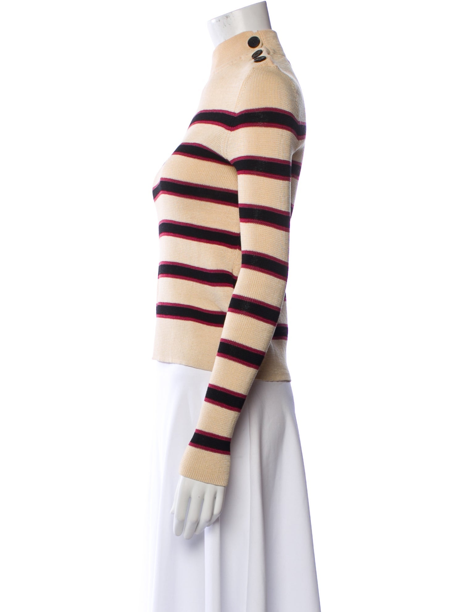 Étoile Isabel Marant Striped Mock Neck Sweater