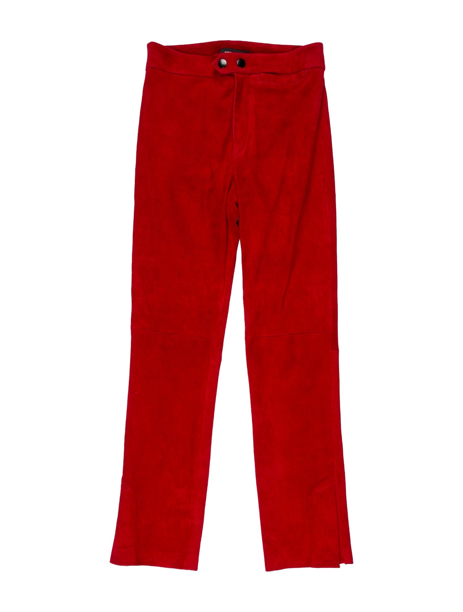 Isabel Marant Lamb Leather Straight Leg Pants