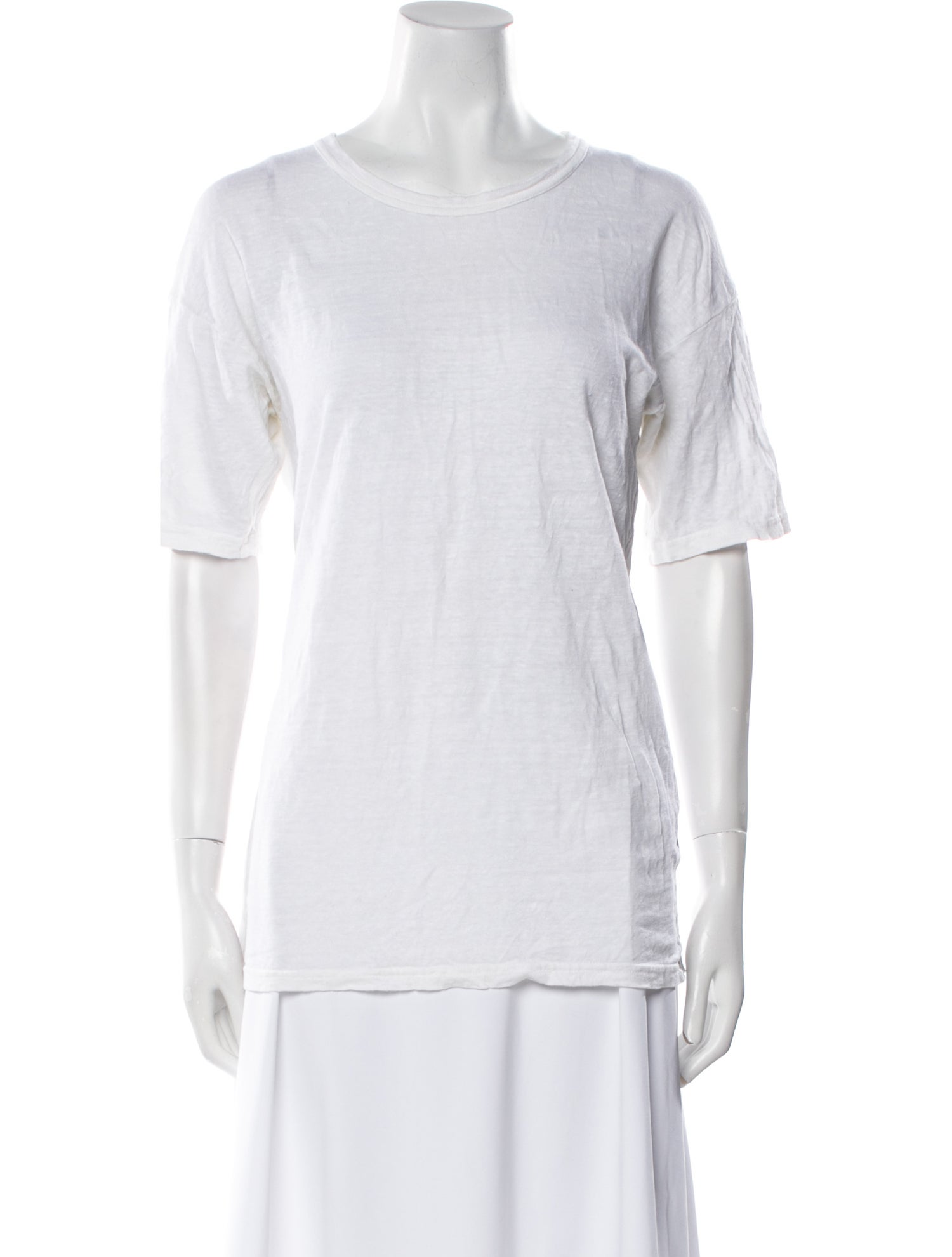 Isabel Marant Linen Scoop Neck T-Shirt