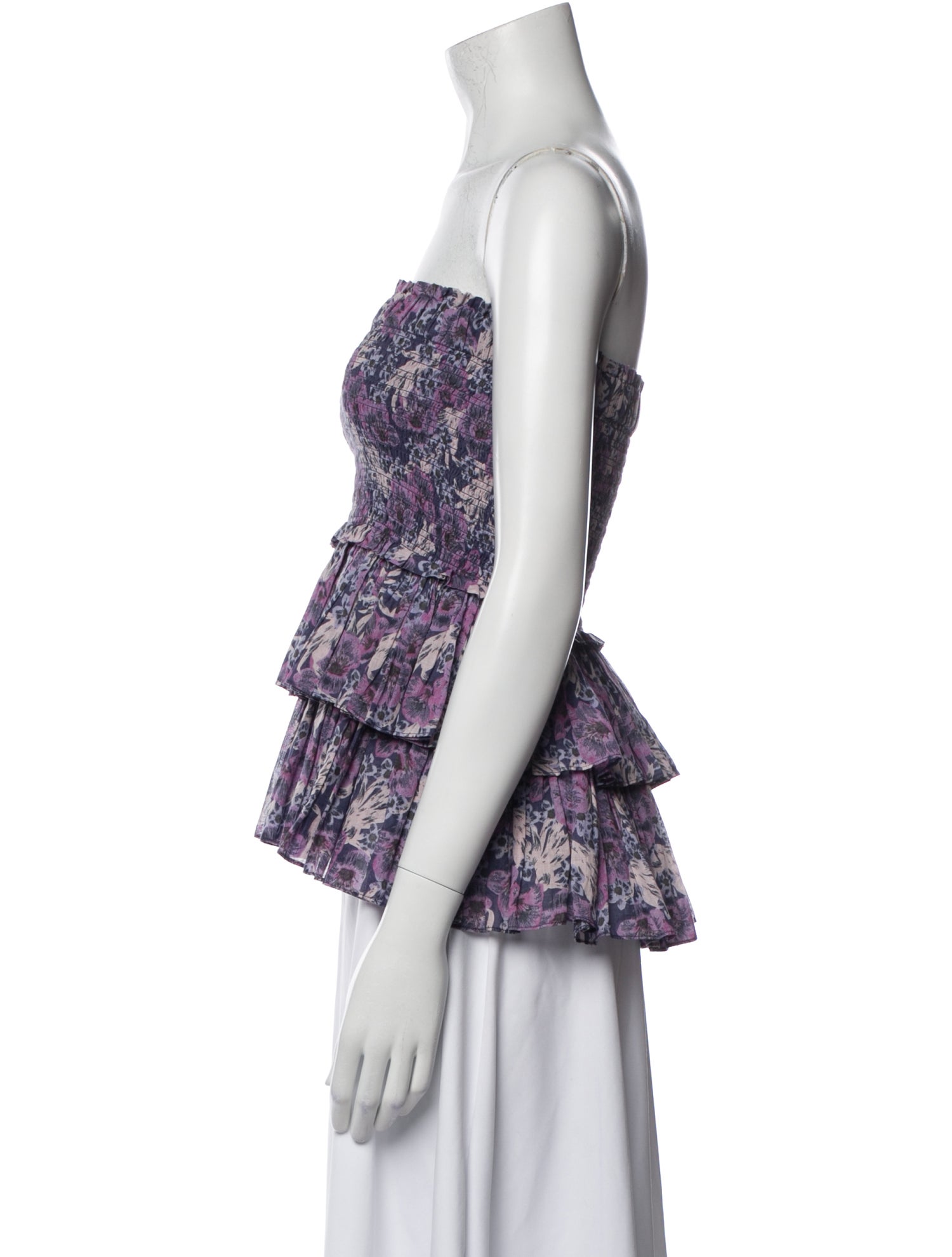 Isabel Marant Printed Strapless Top