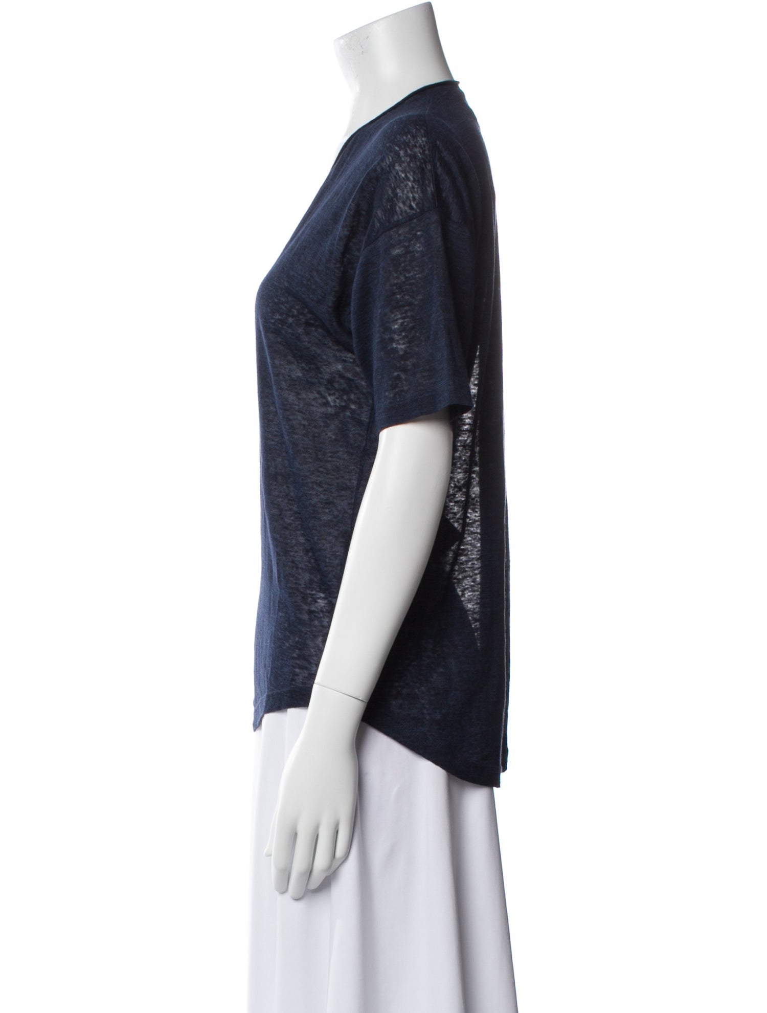 Isabel Marant Linen V-Neck T-Shirt