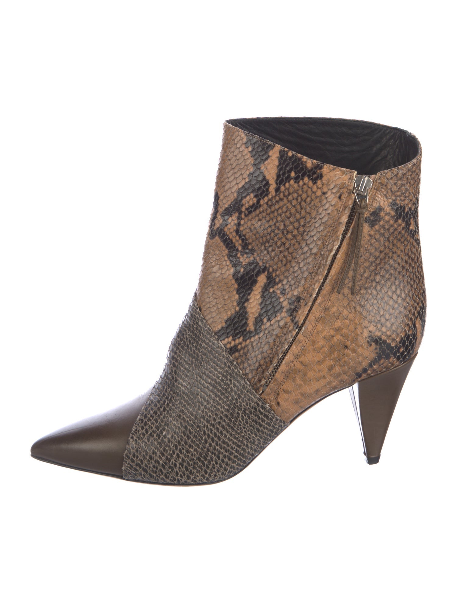 Isabel Marant Leather Animal Print Boots