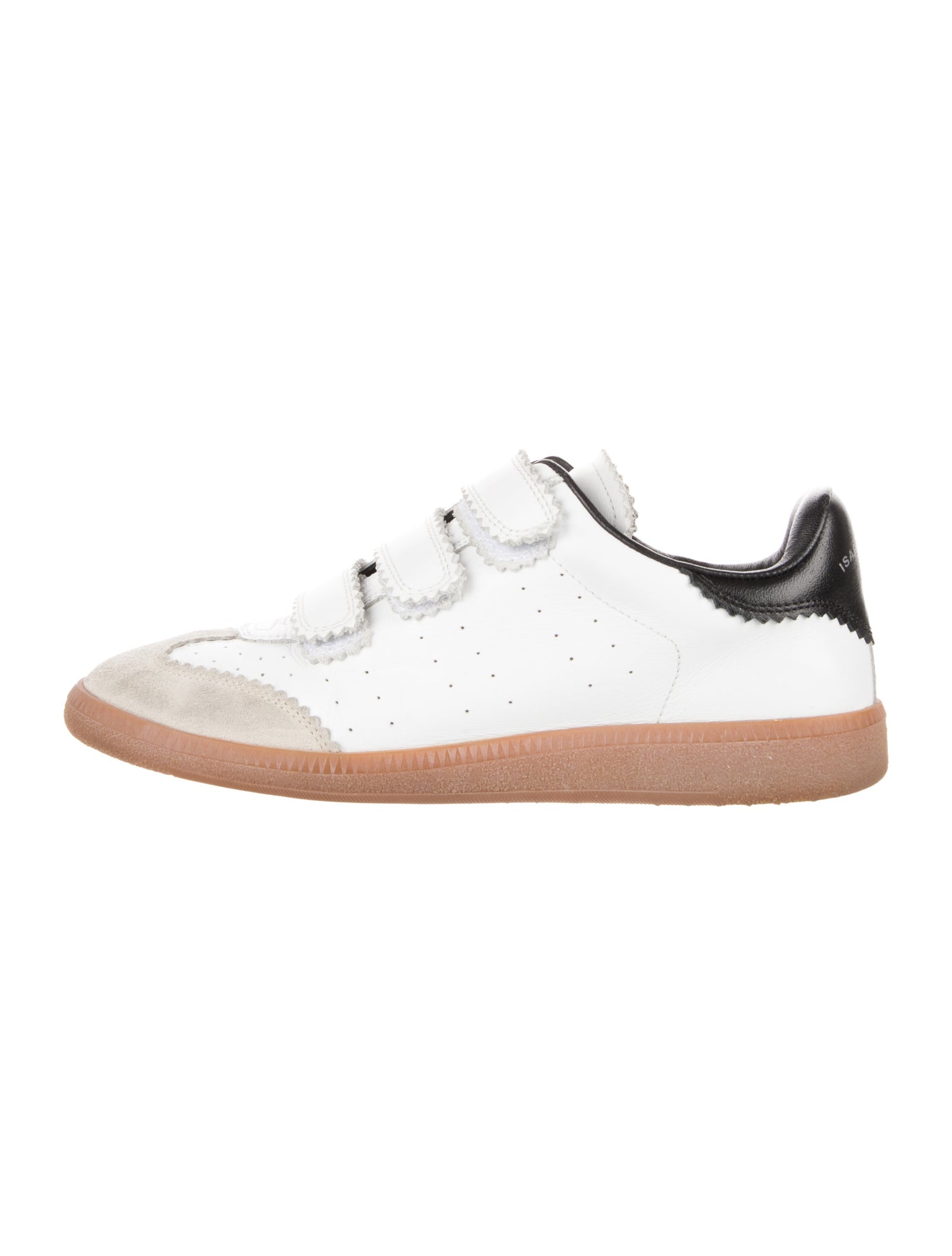 Isabel Marant Leather Colorblock Pattern Sneakers
