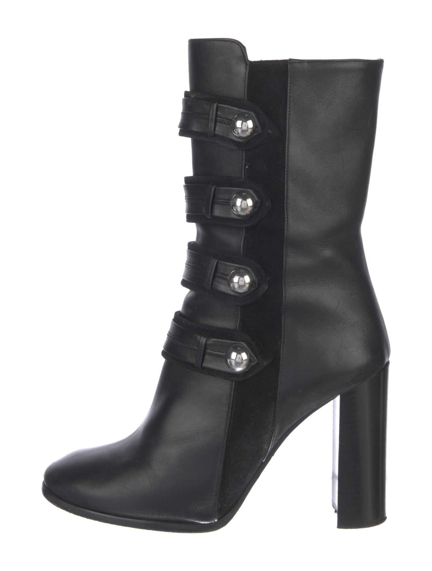 Isabel Marant Leather Studded Accents Boots