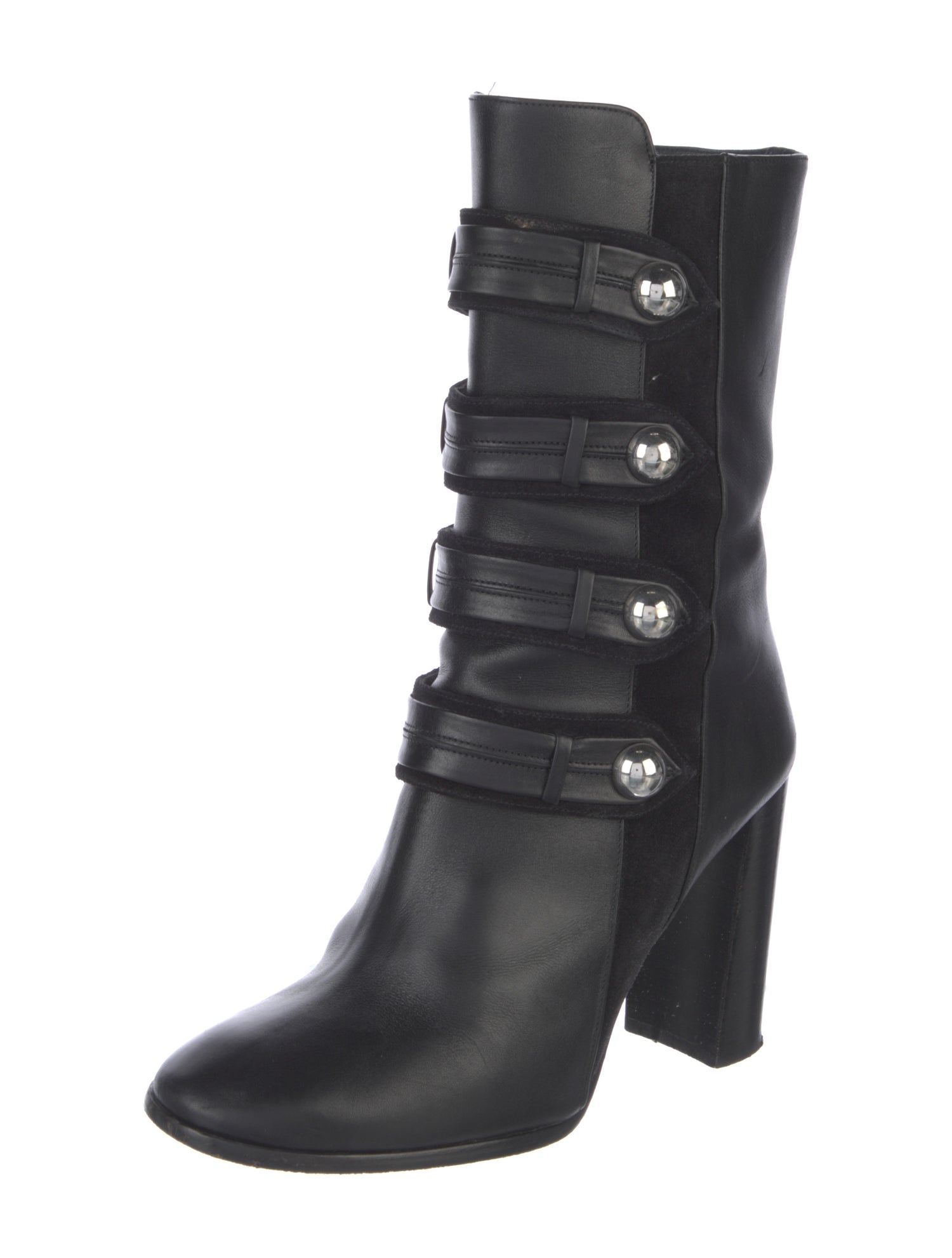 Isabel Marant Leather Studded Accents Boots