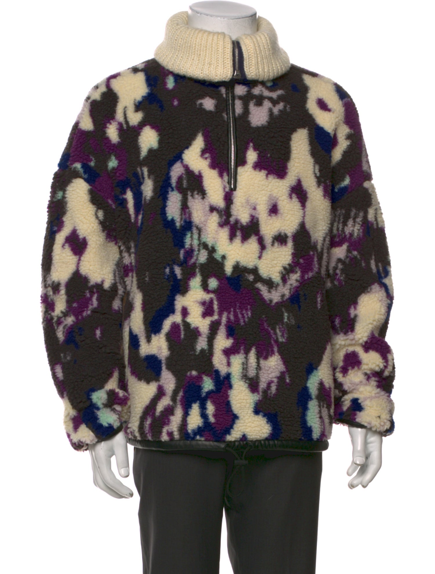 Isabel Marant Floral Print Mock Neck Sweatshirt