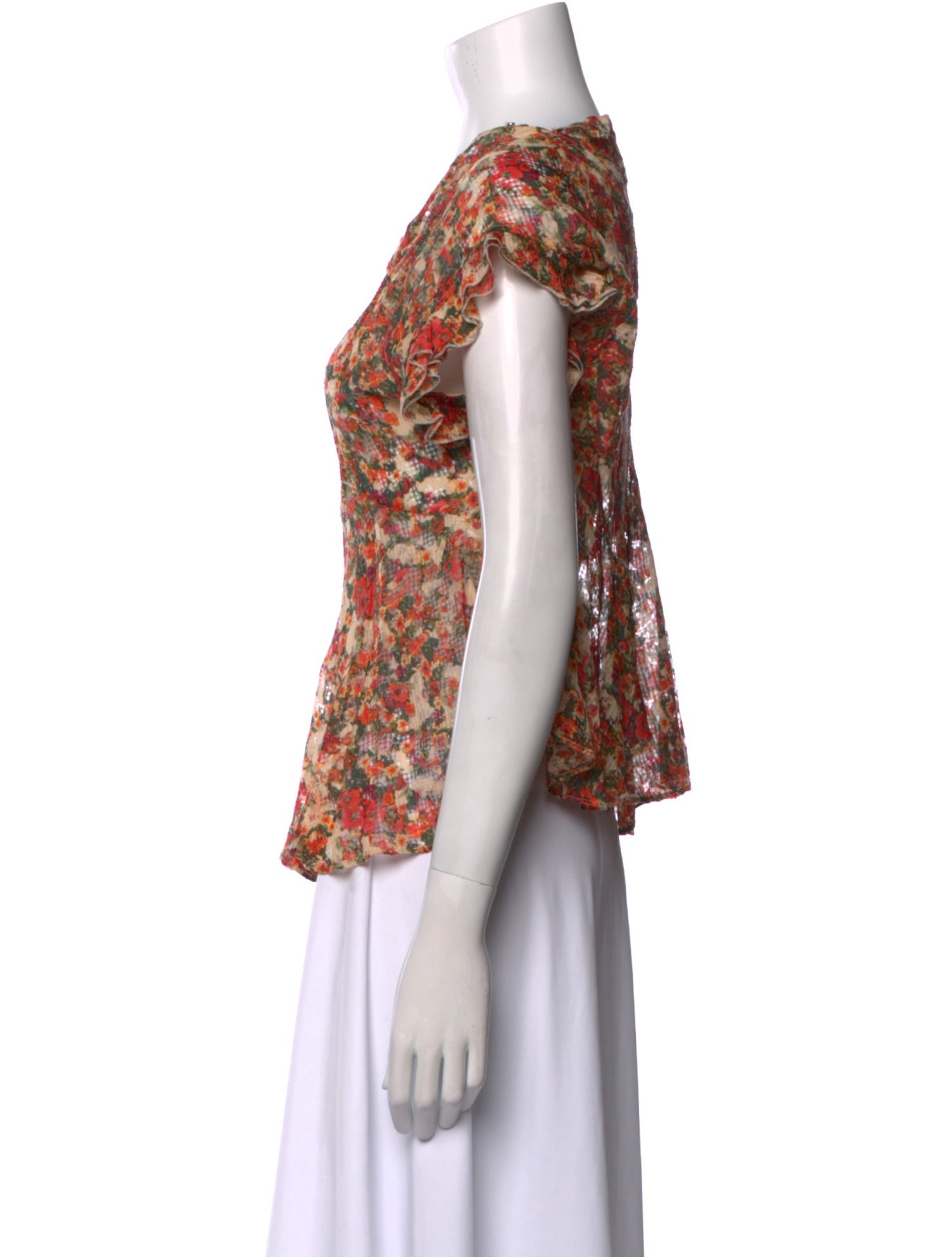 Isabel Marant Floral Print Scoop Neck Blouse