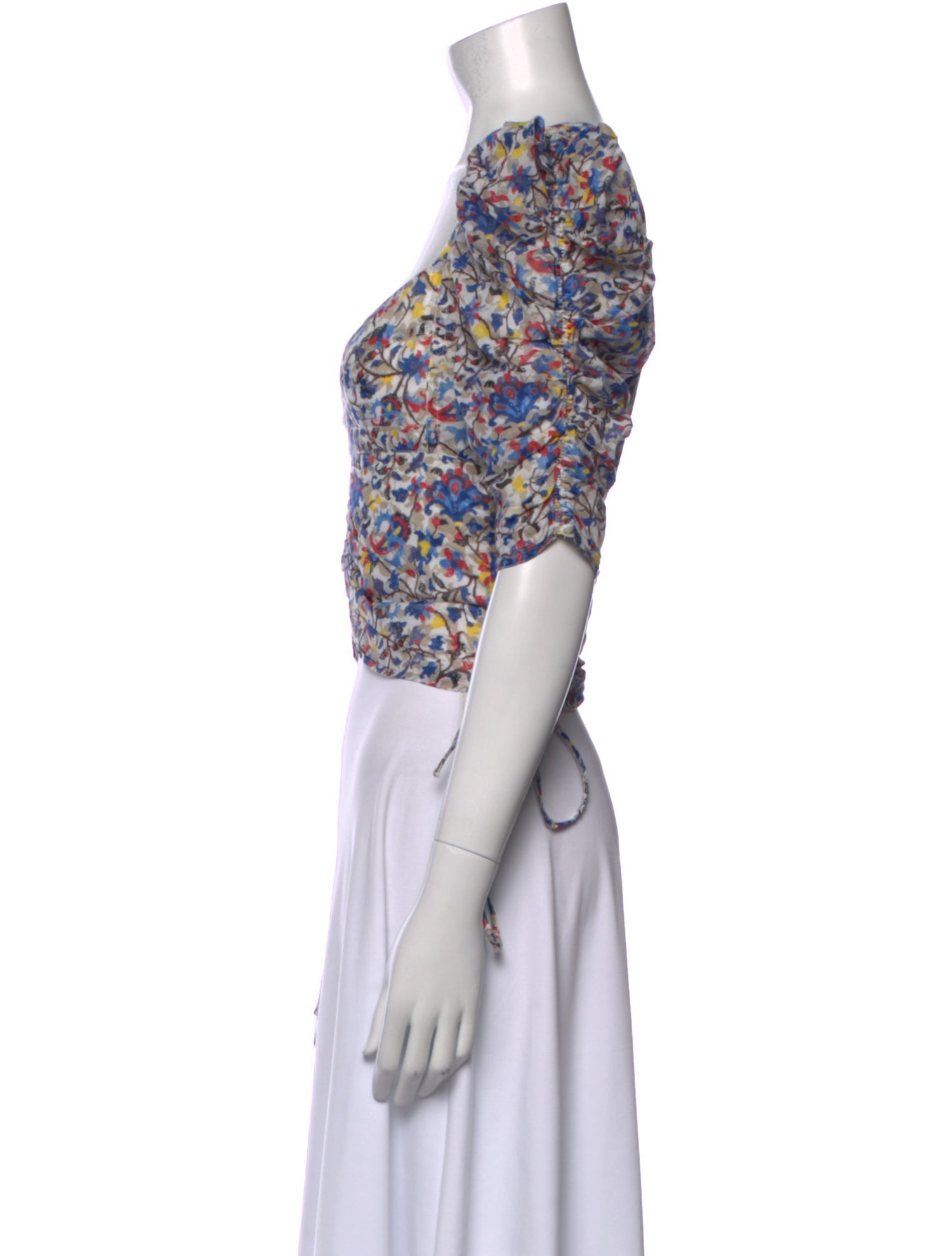 Isabel Marant Floral Print Square Neckline Crop Top w/ Tags