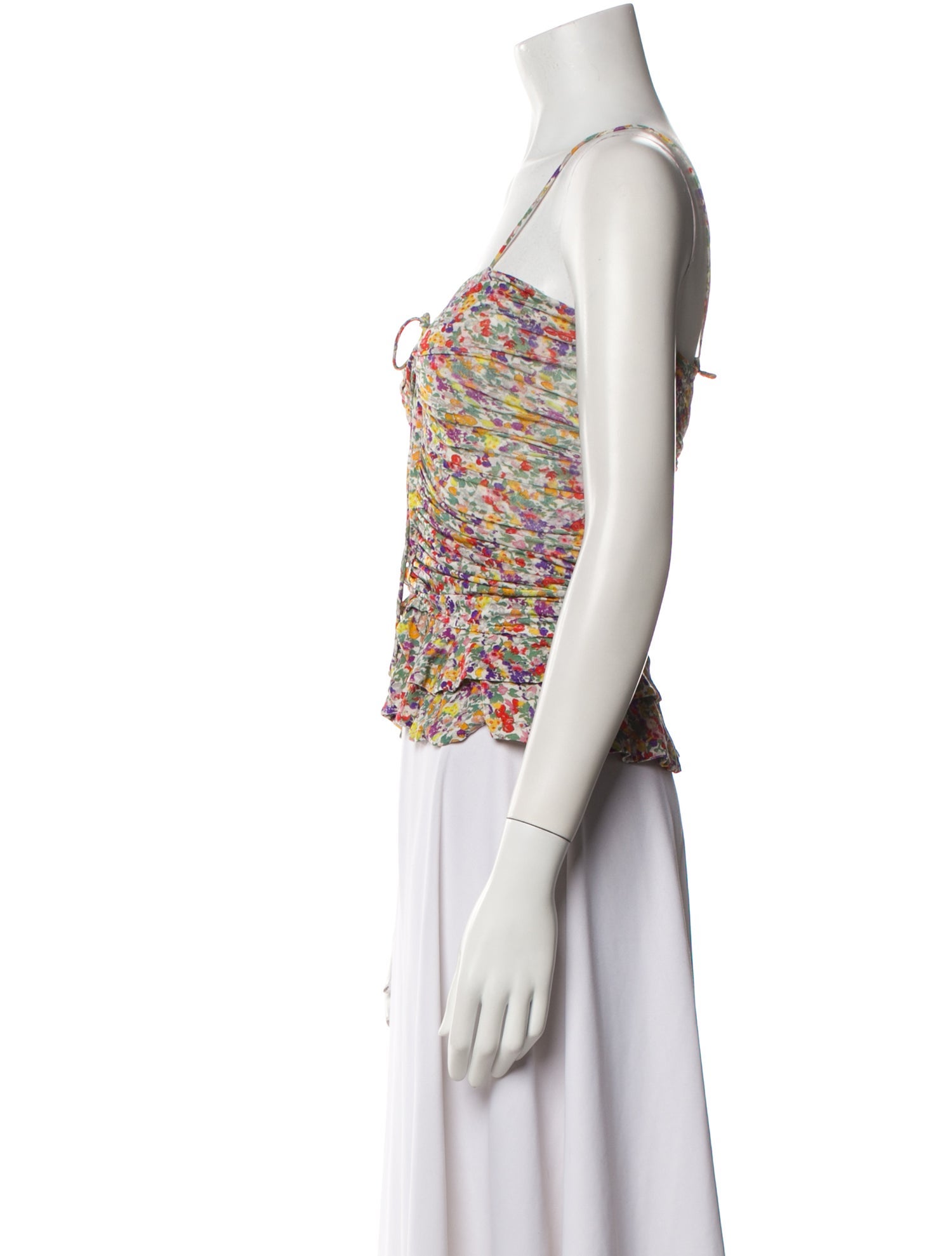 Isabel Marant Printed Square Neckline Crop Top