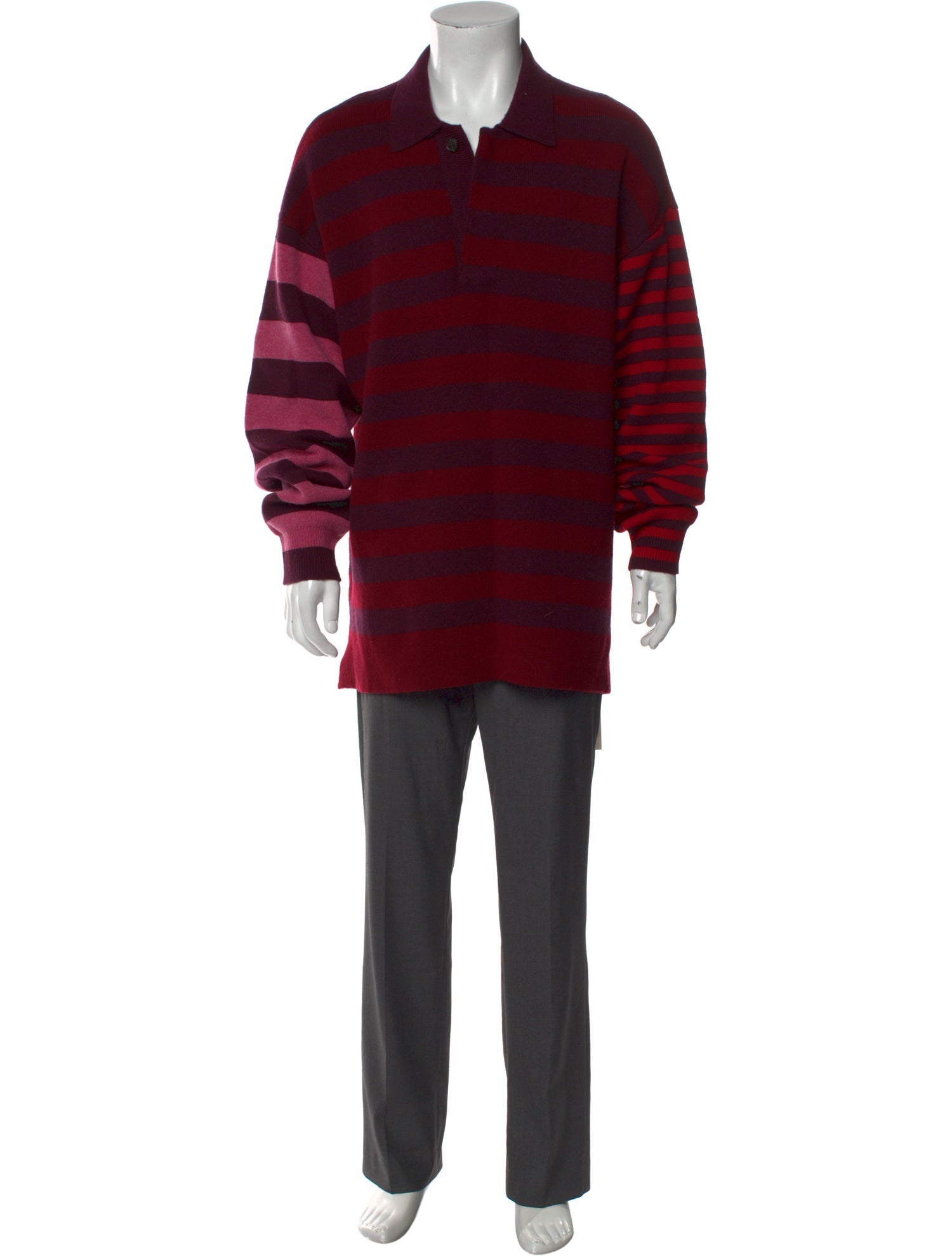 Isabel Marant Striped Collar Polo Sweater