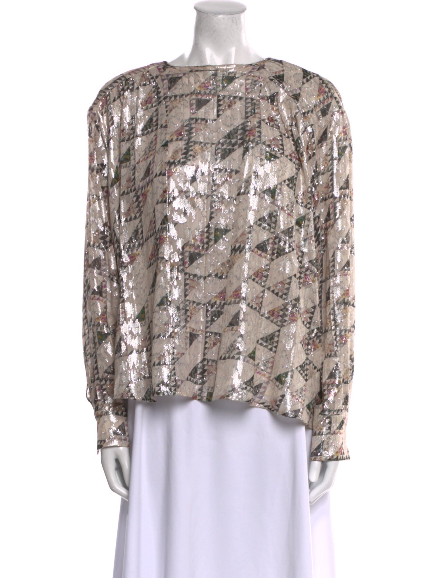 Isabel Marant Printed Bateau Neckline Blouse