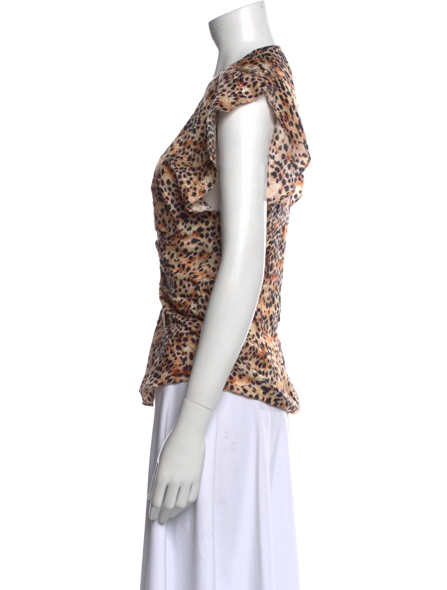 Isabel Marant Animal Print V-Neck Blouse
