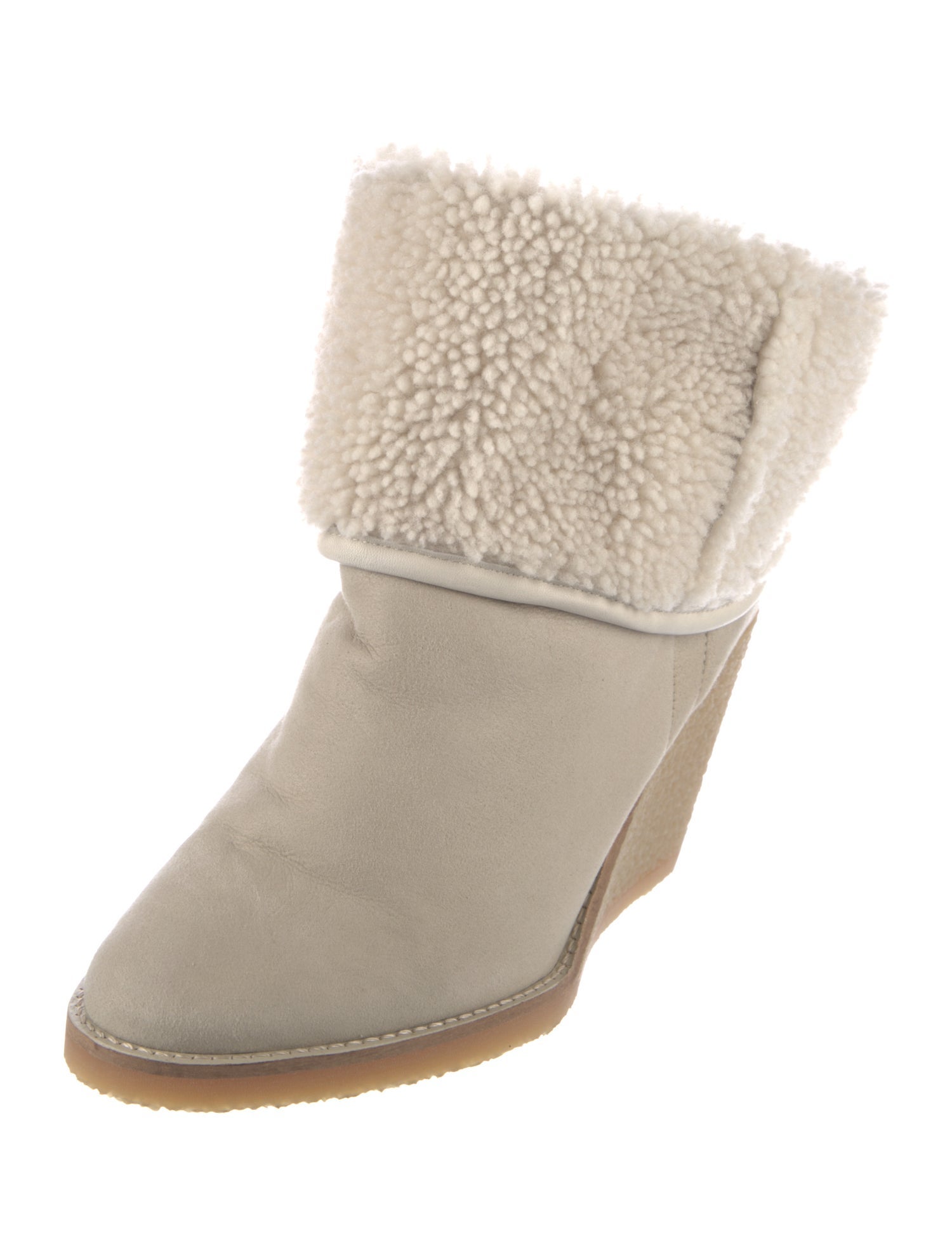 Isabel Marant Suede Fur Trim Boots