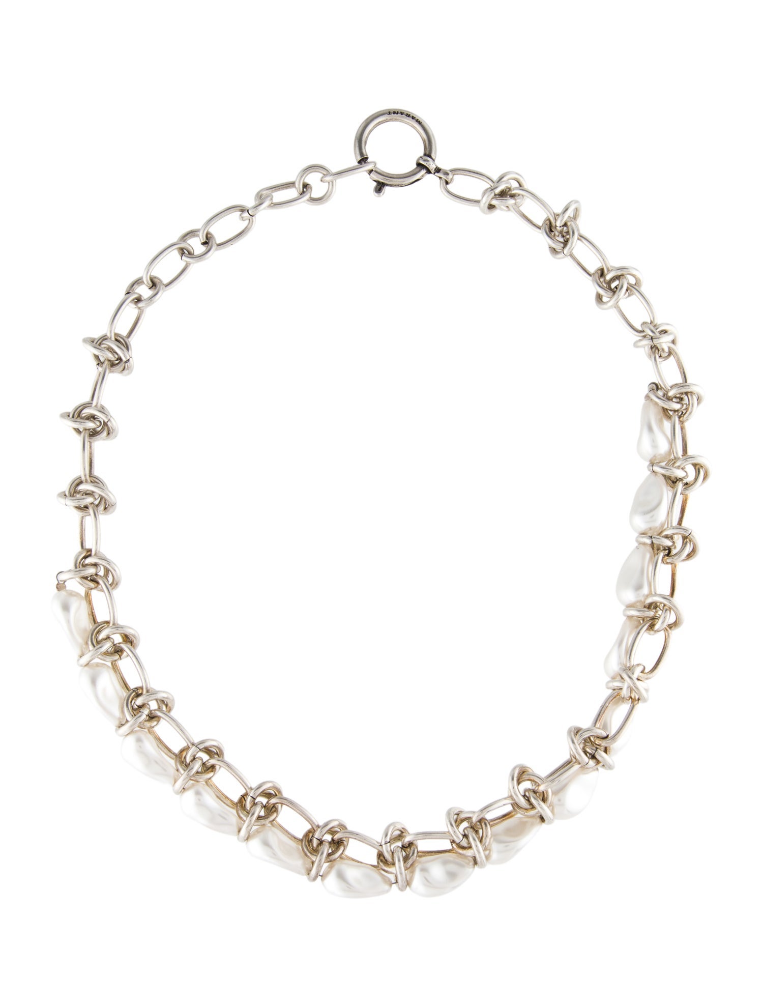 Isabel Marant Faux Pearl Rain Drop Collar Necklace