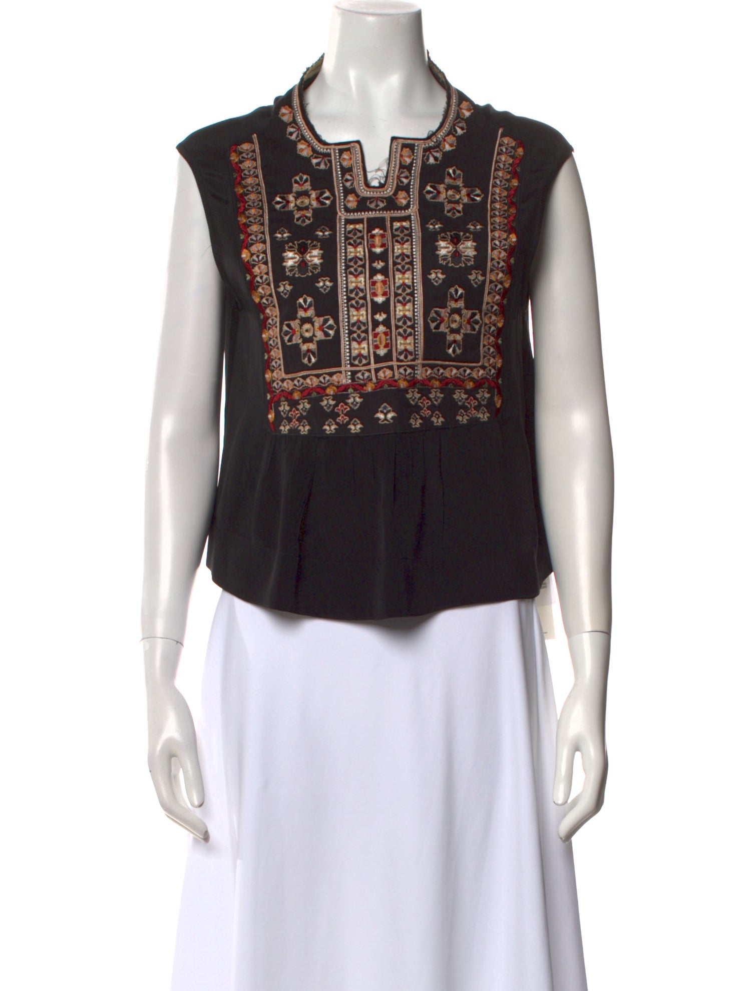 Isabel Marant Printed Crew Neck Crop Top