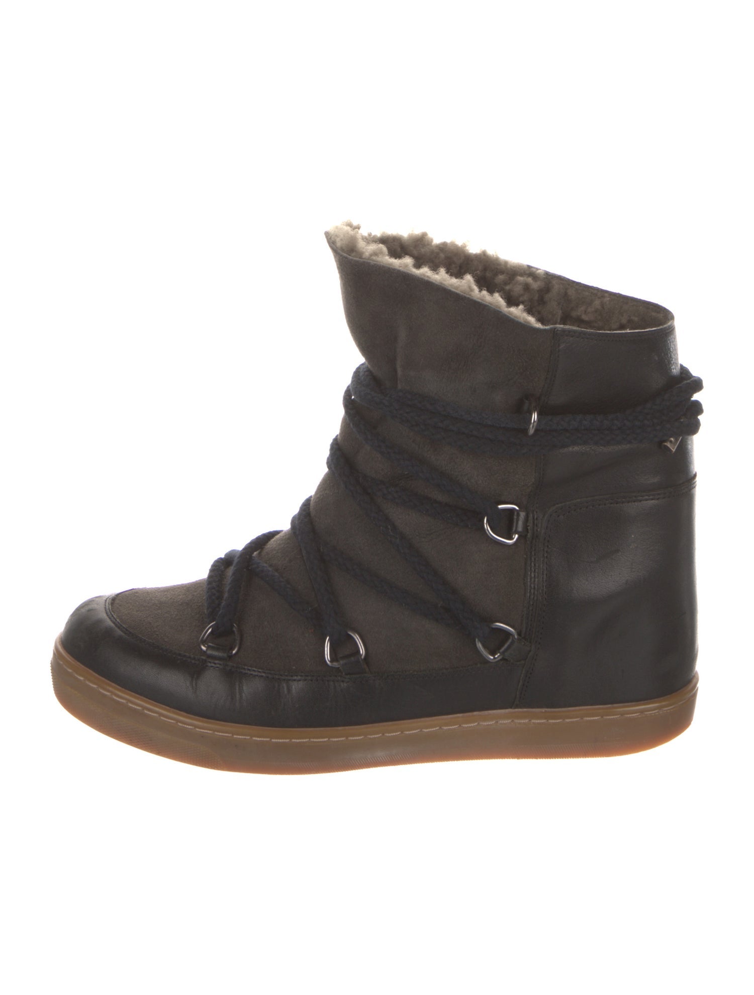 Isabel Marant Leather Lace-Up Boots