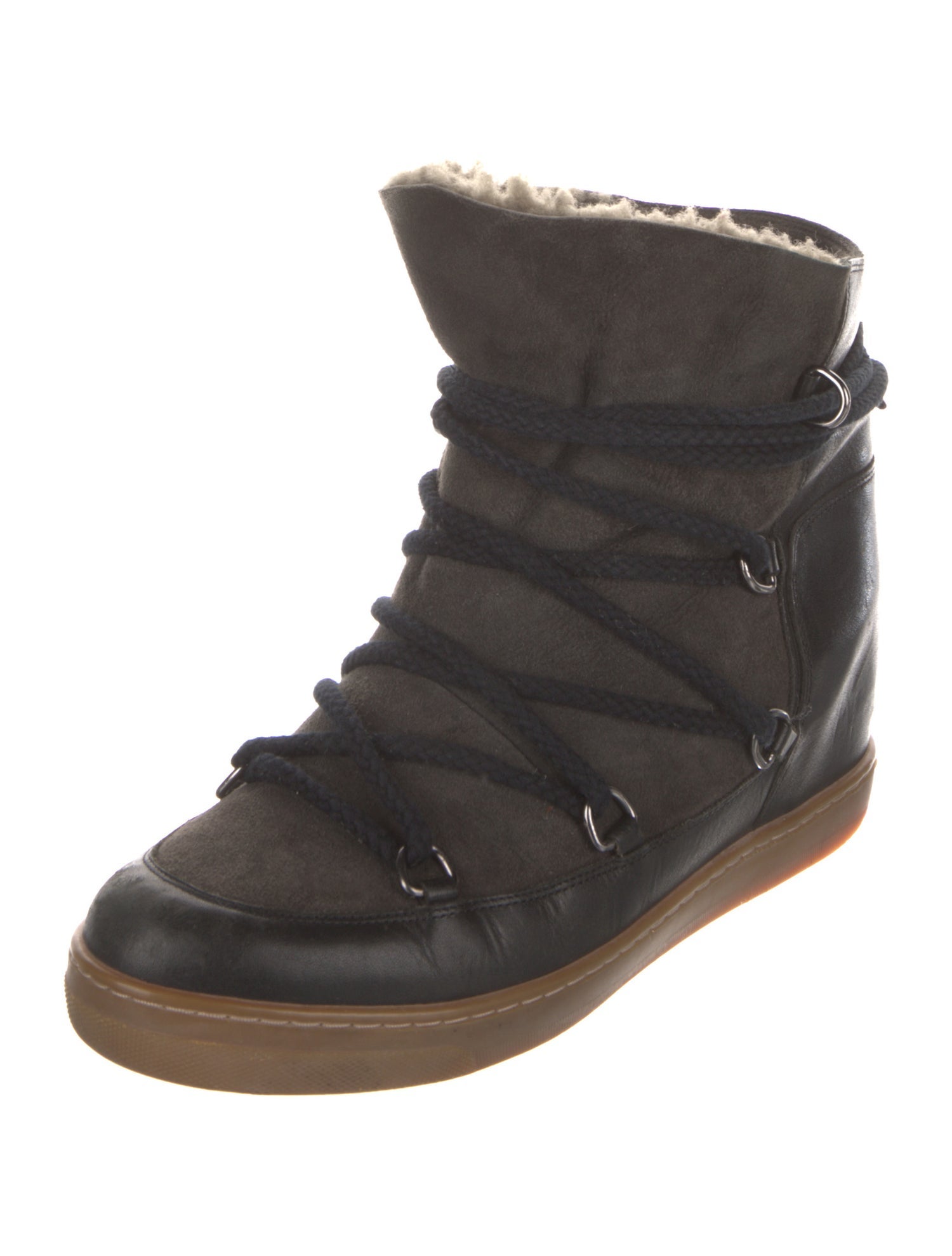 Isabel Marant Leather Lace-Up Boots