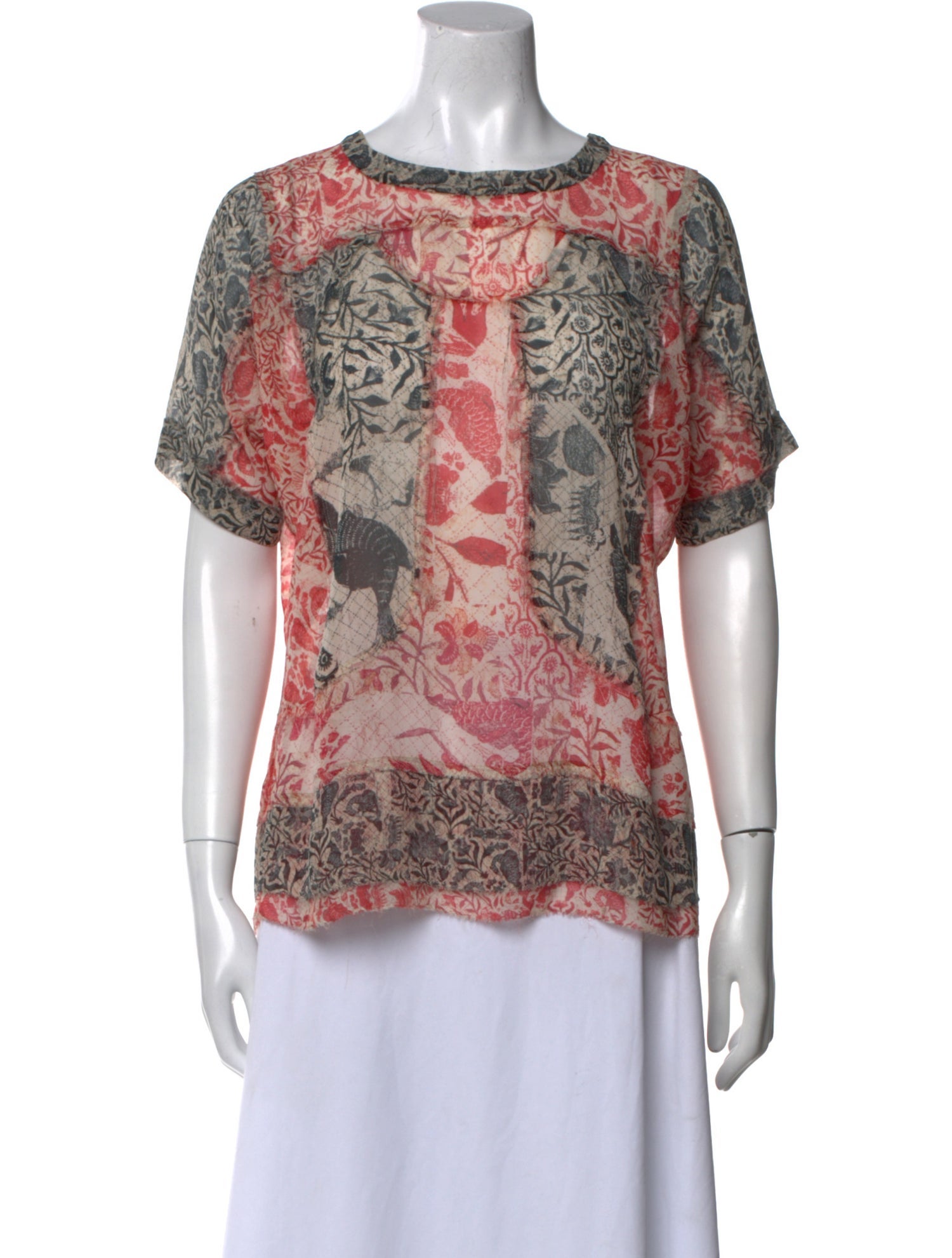 Isabel Marant Silk Printed T-Shirt