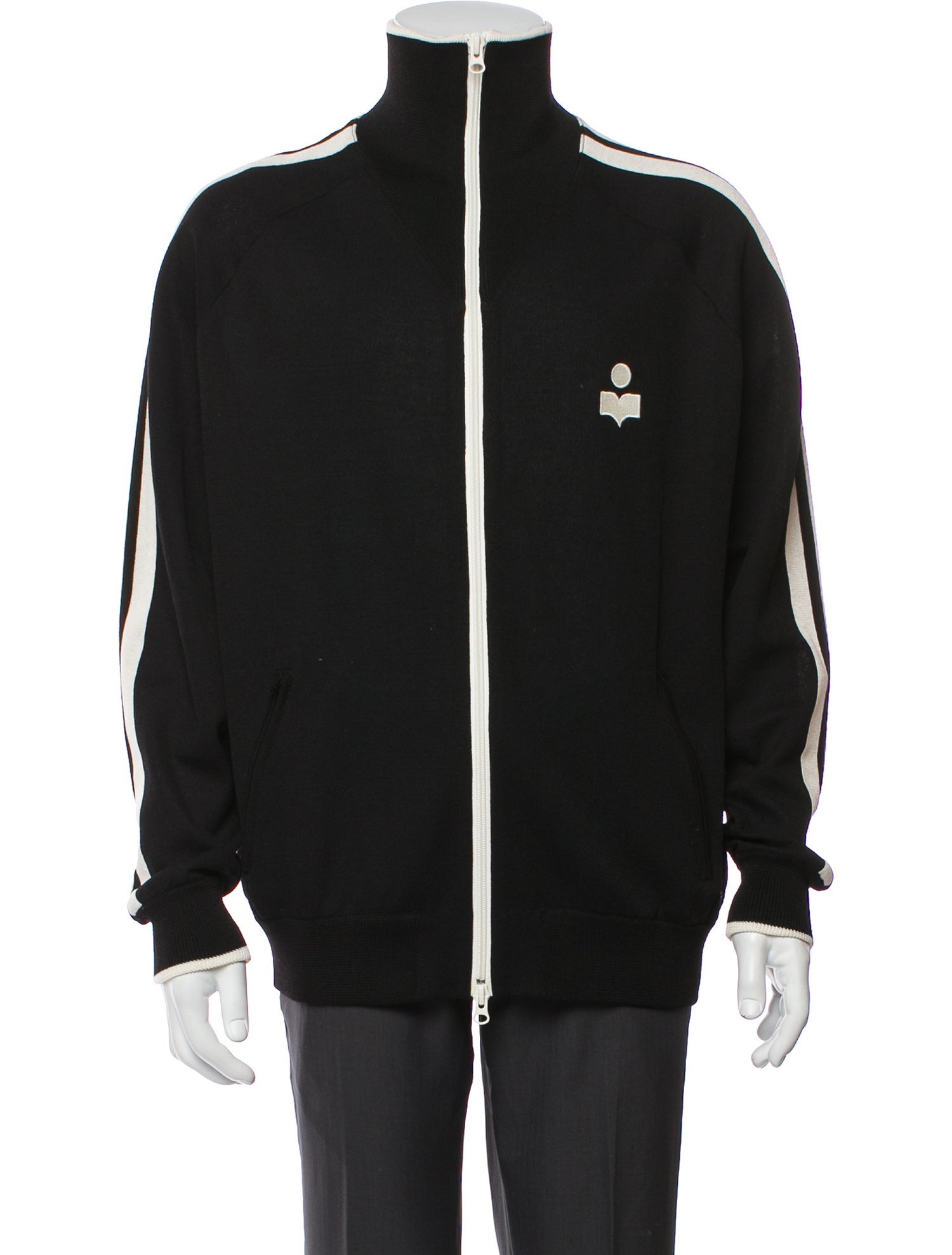 Isabel Marant Graphic Print Mock Neck Cardigan