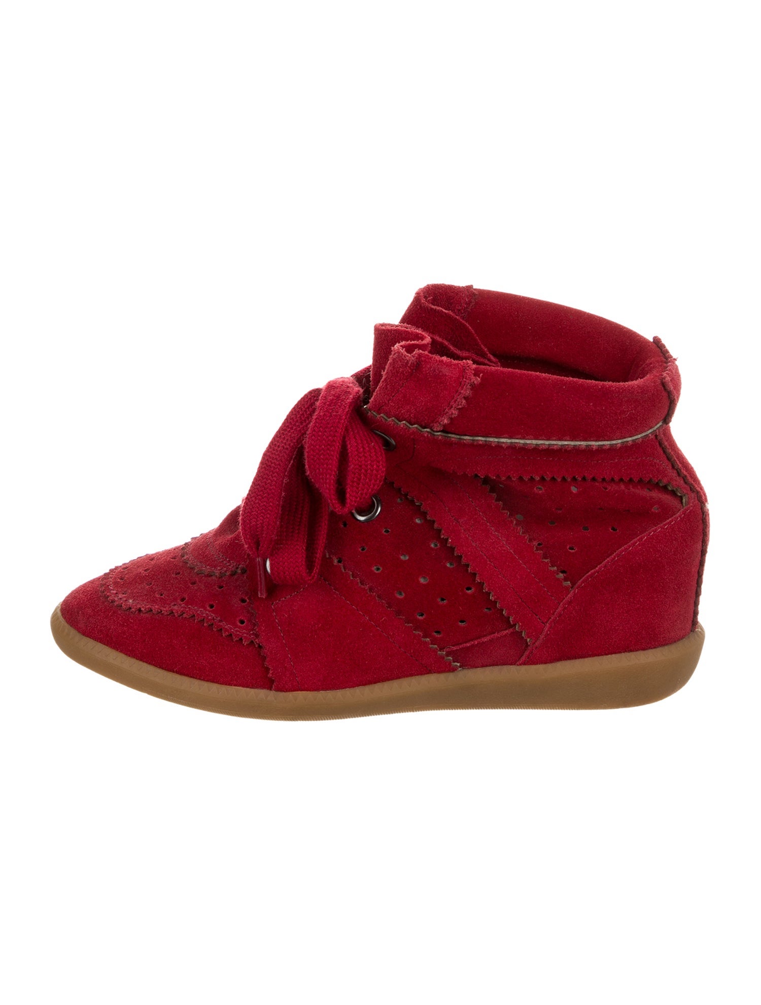 Isabel Marant Suede Wedge Sneakers