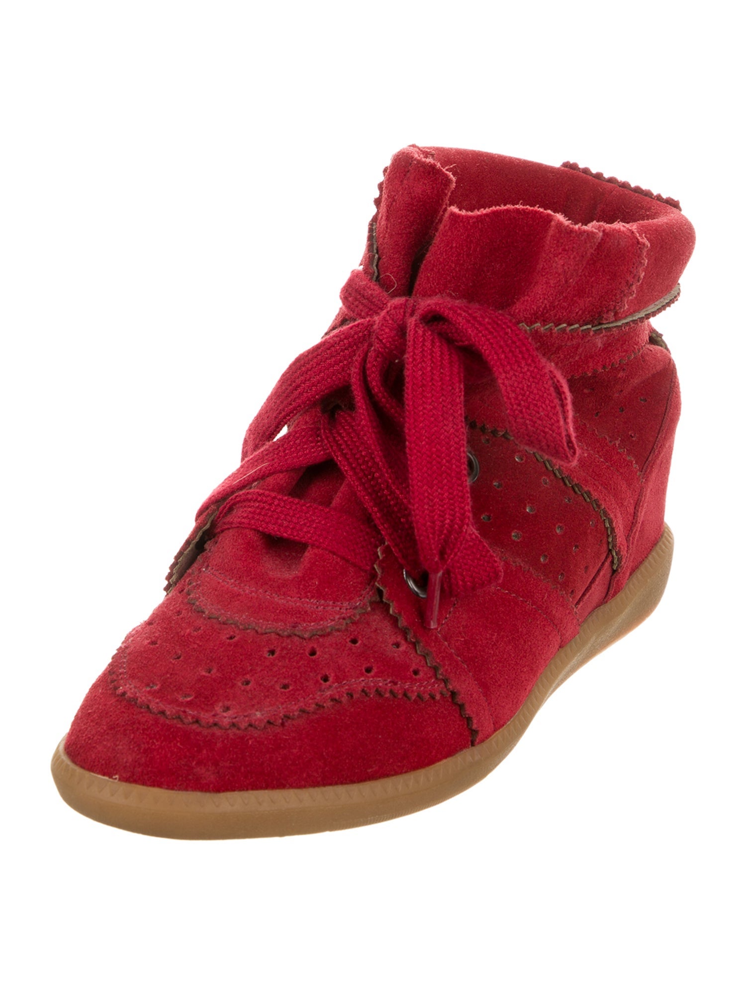Isabel Marant Suede Wedge Sneakers