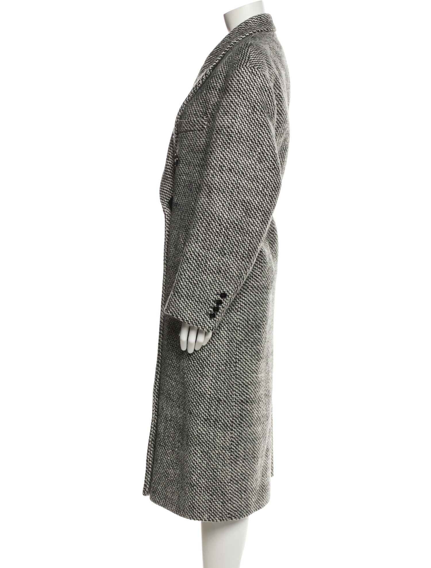 Isabel Marant Virgin Wool Striped Trench Coat