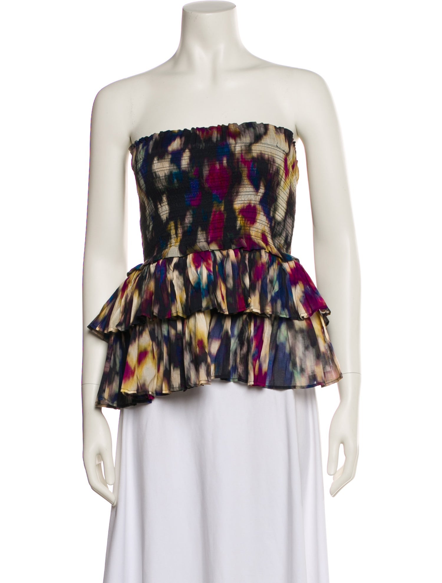 Isabel Marant Printed Strapless Blouse