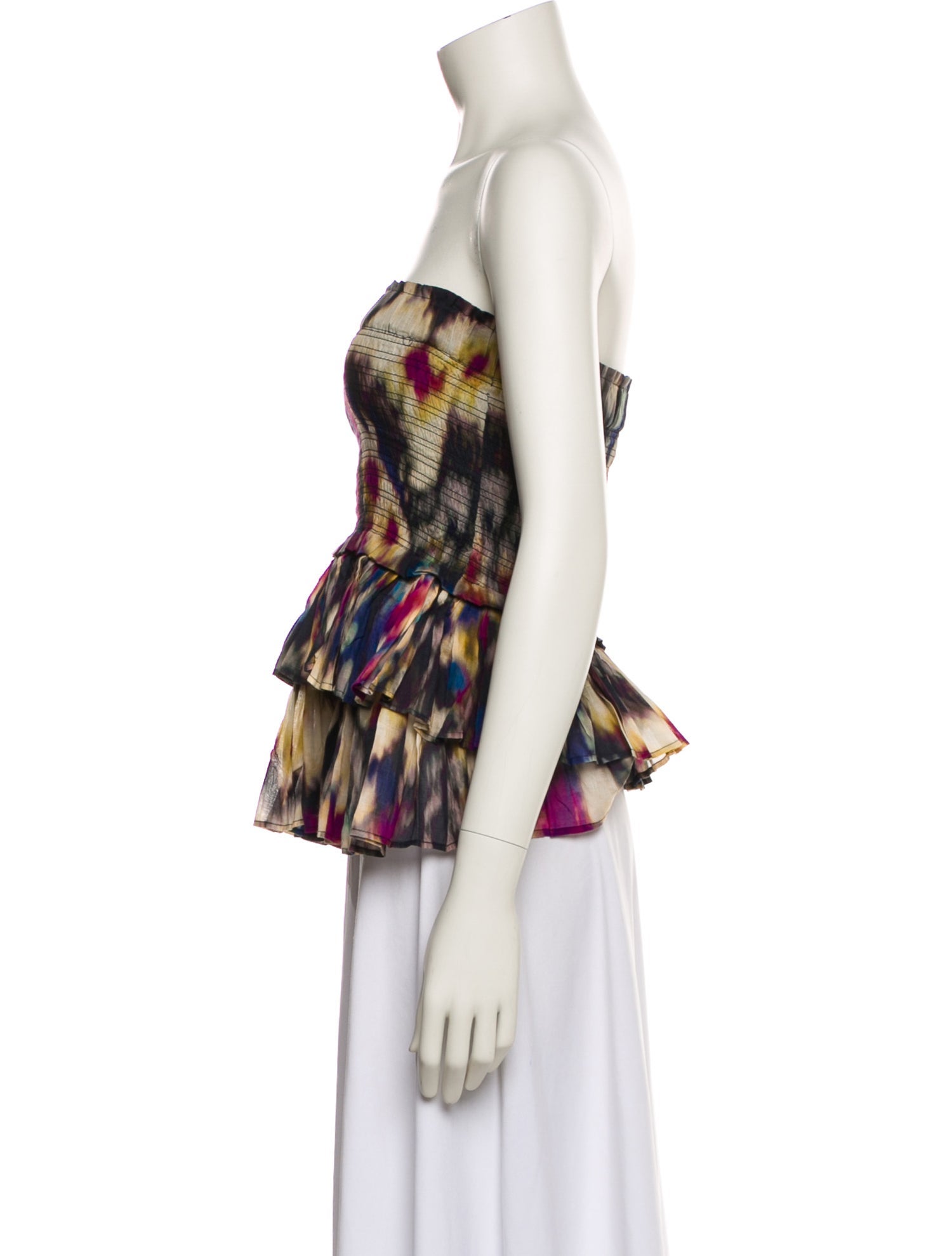 Isabel Marant Printed Strapless Blouse