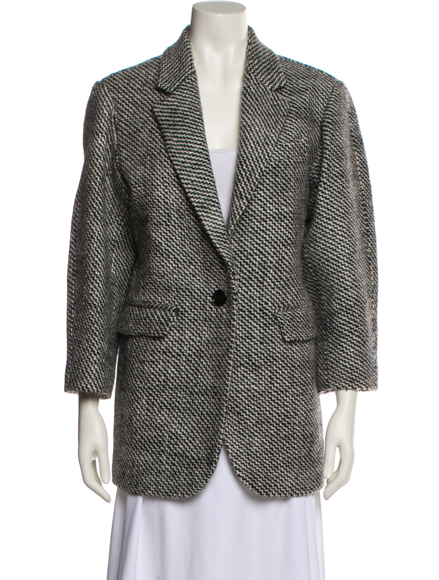 Isabel Marant Virgin Wool Printed Blazer