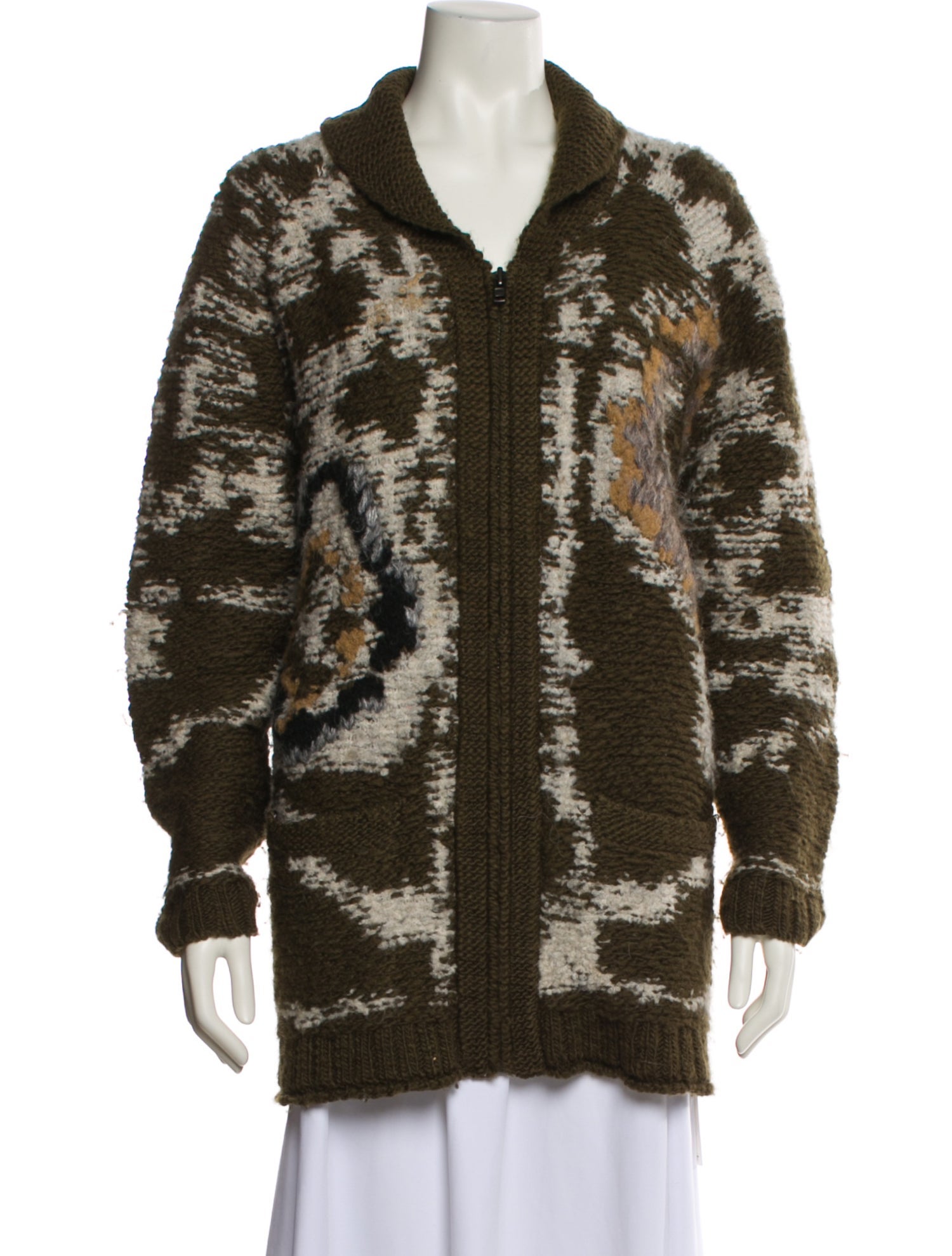 Isabel Marant Wool Printed Fur Jacket