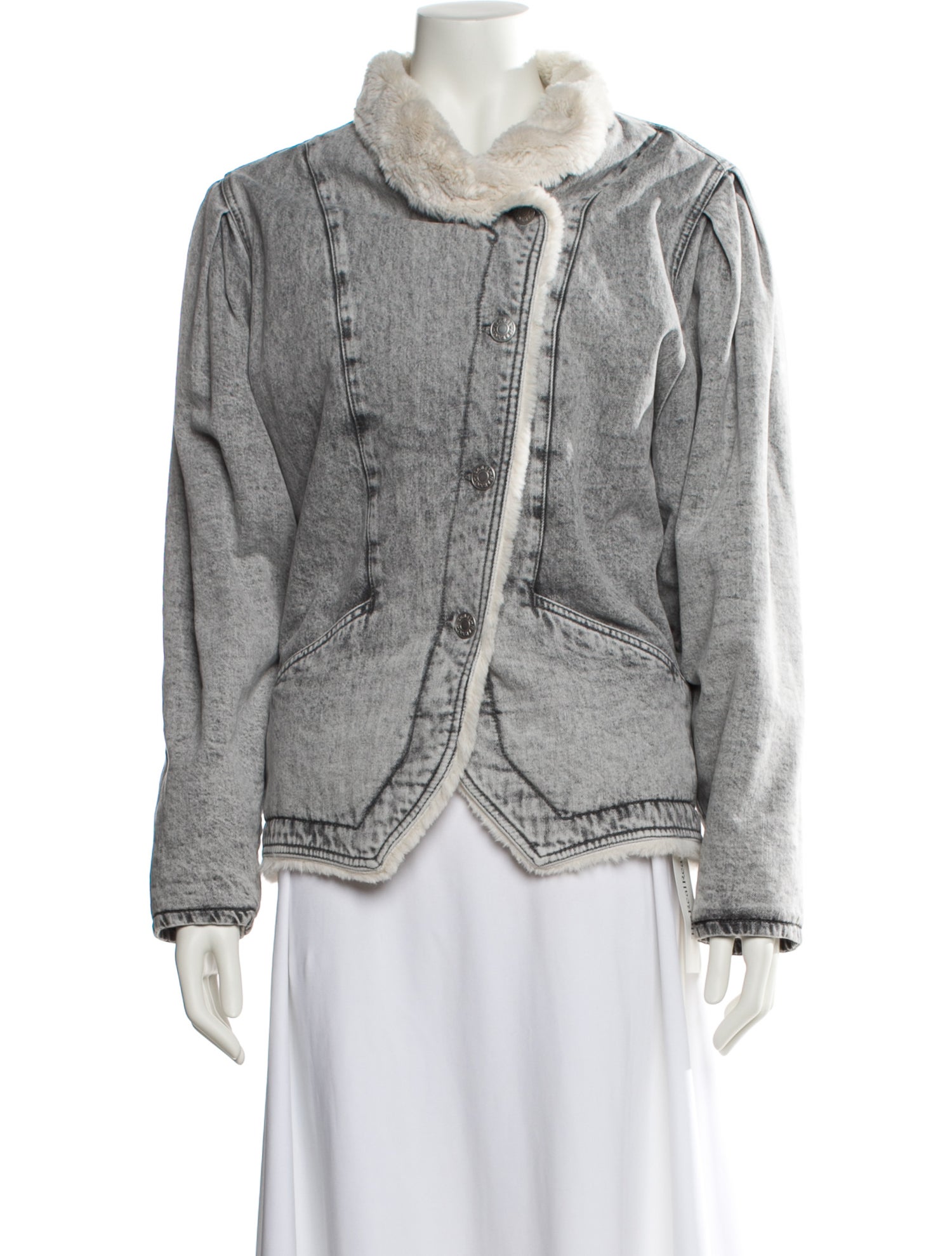 Isabel Marant Tweed Pattern Denim Jacket